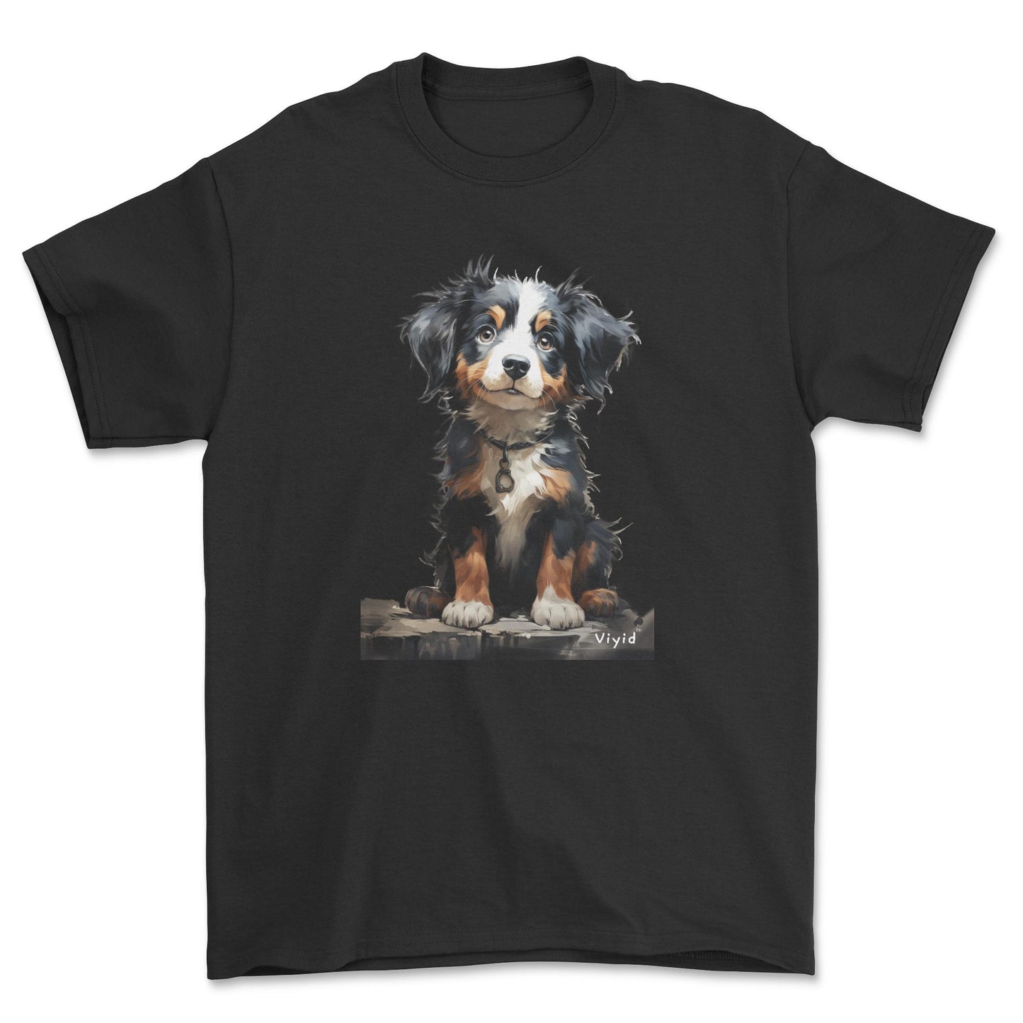 baby Bernese Mountain Dog youth t-shirt black