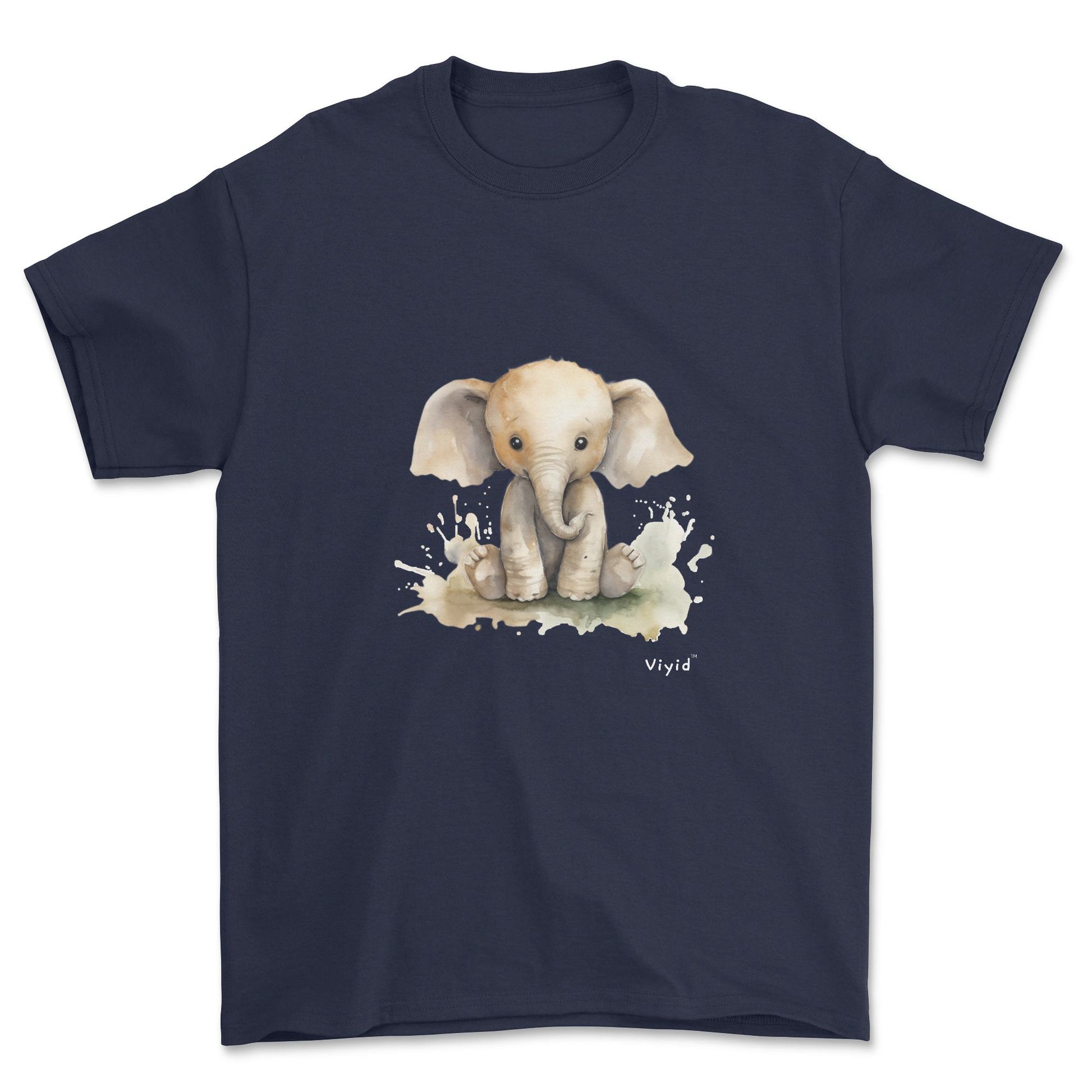 baby elephant adult t-shirt navy
