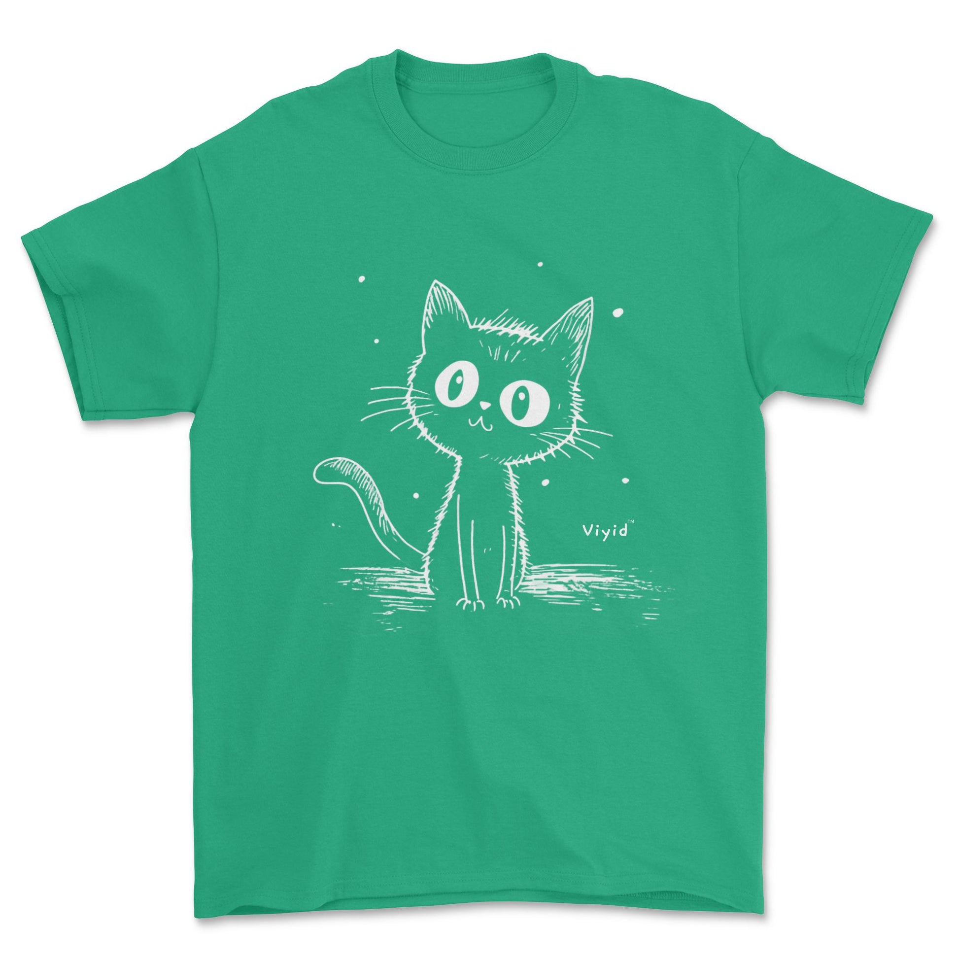 cat sketch adult t-shirt irish green