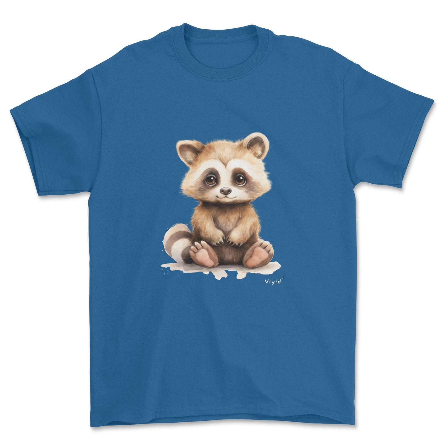 fluffy raccoon youth t-shirt royal