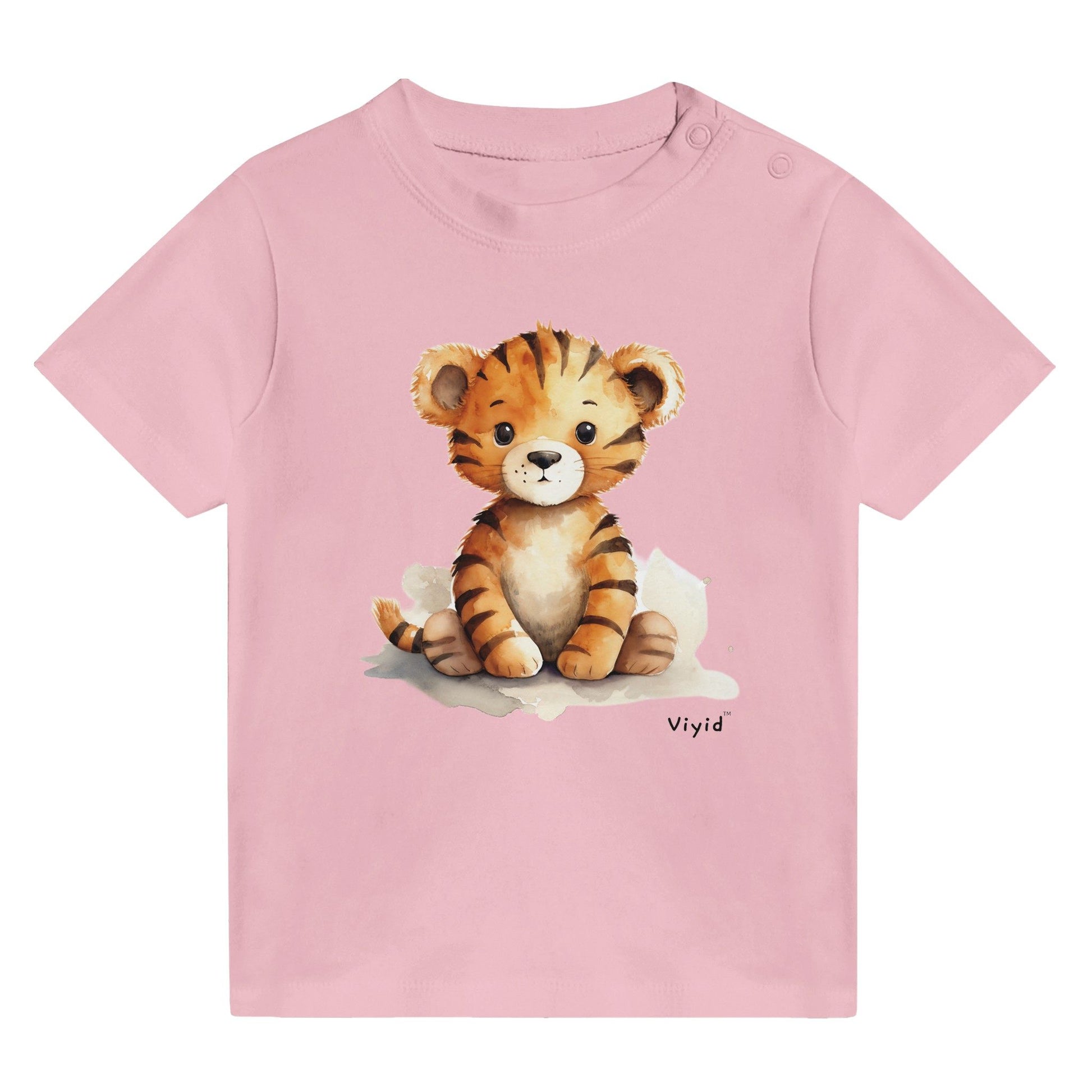 cartoon tiger baby t-shirt pink