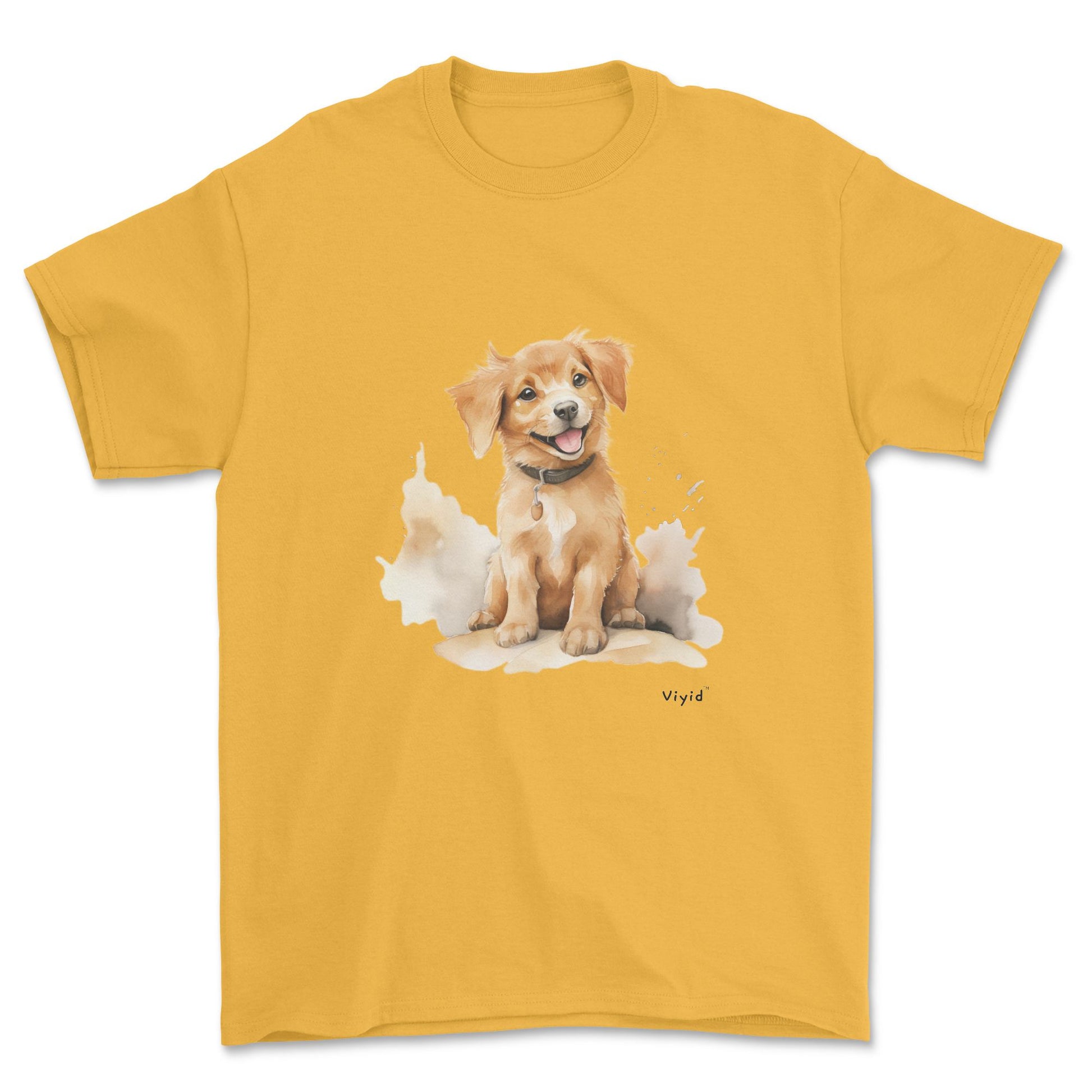 golden retriever adult t-shirt gold