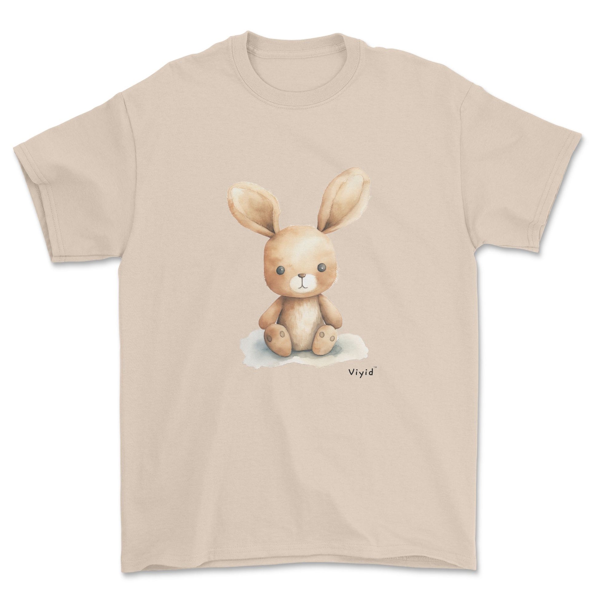 cute rabbit adult t-shirt sand