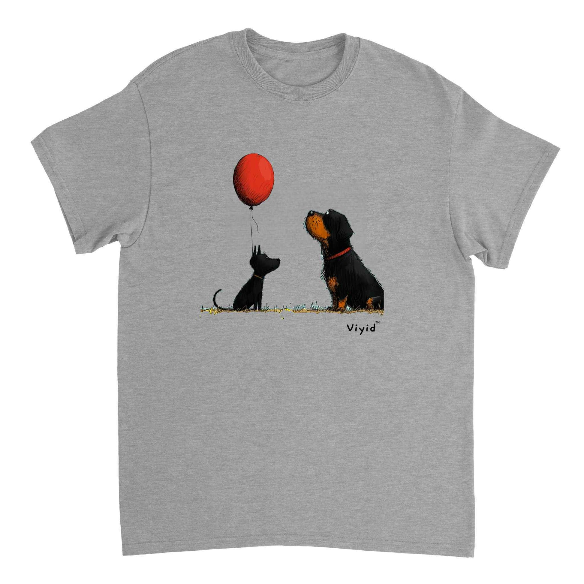 Rottweiler with balloon youth t-shirt sports grey