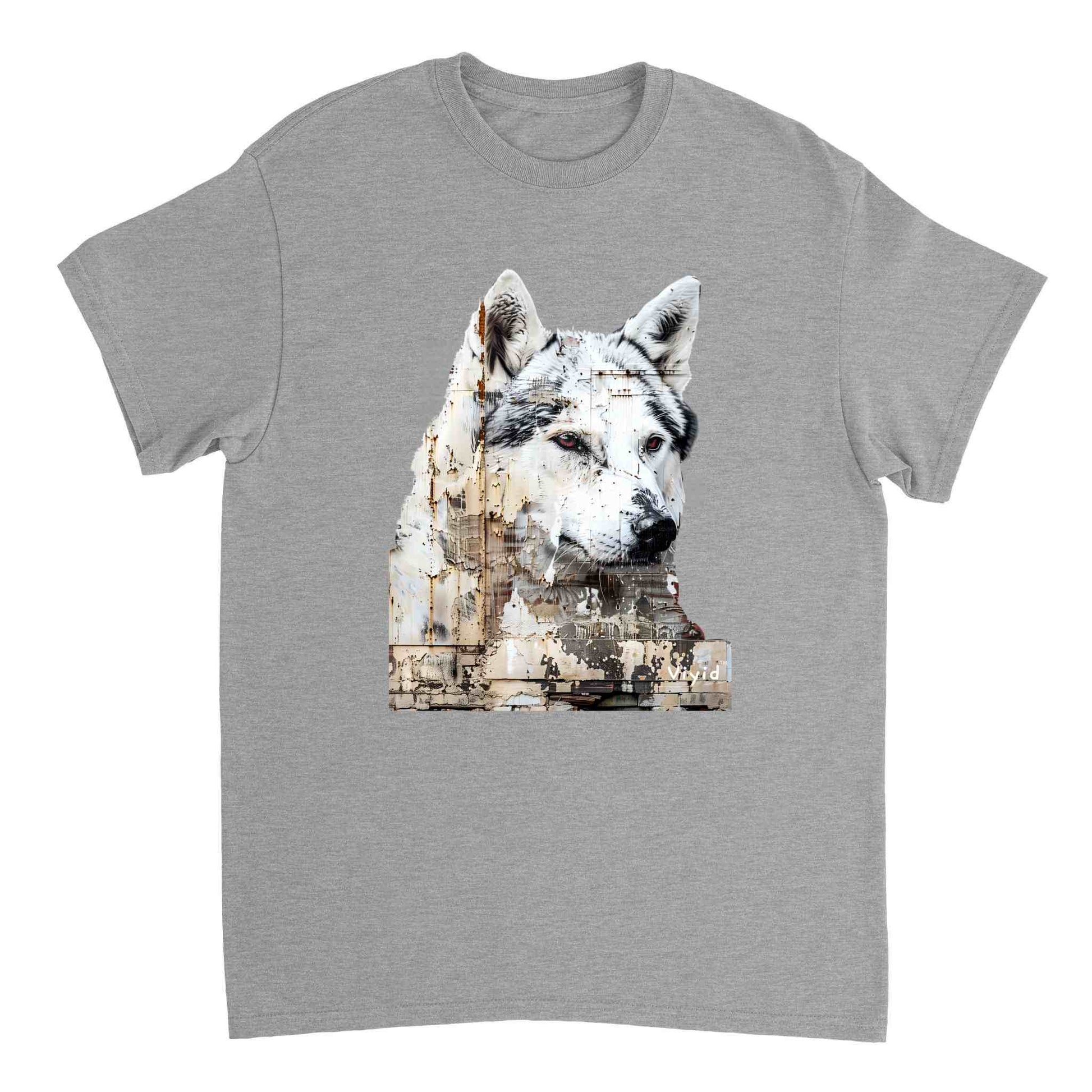 Siberian Husky adult t-shirt sports grey