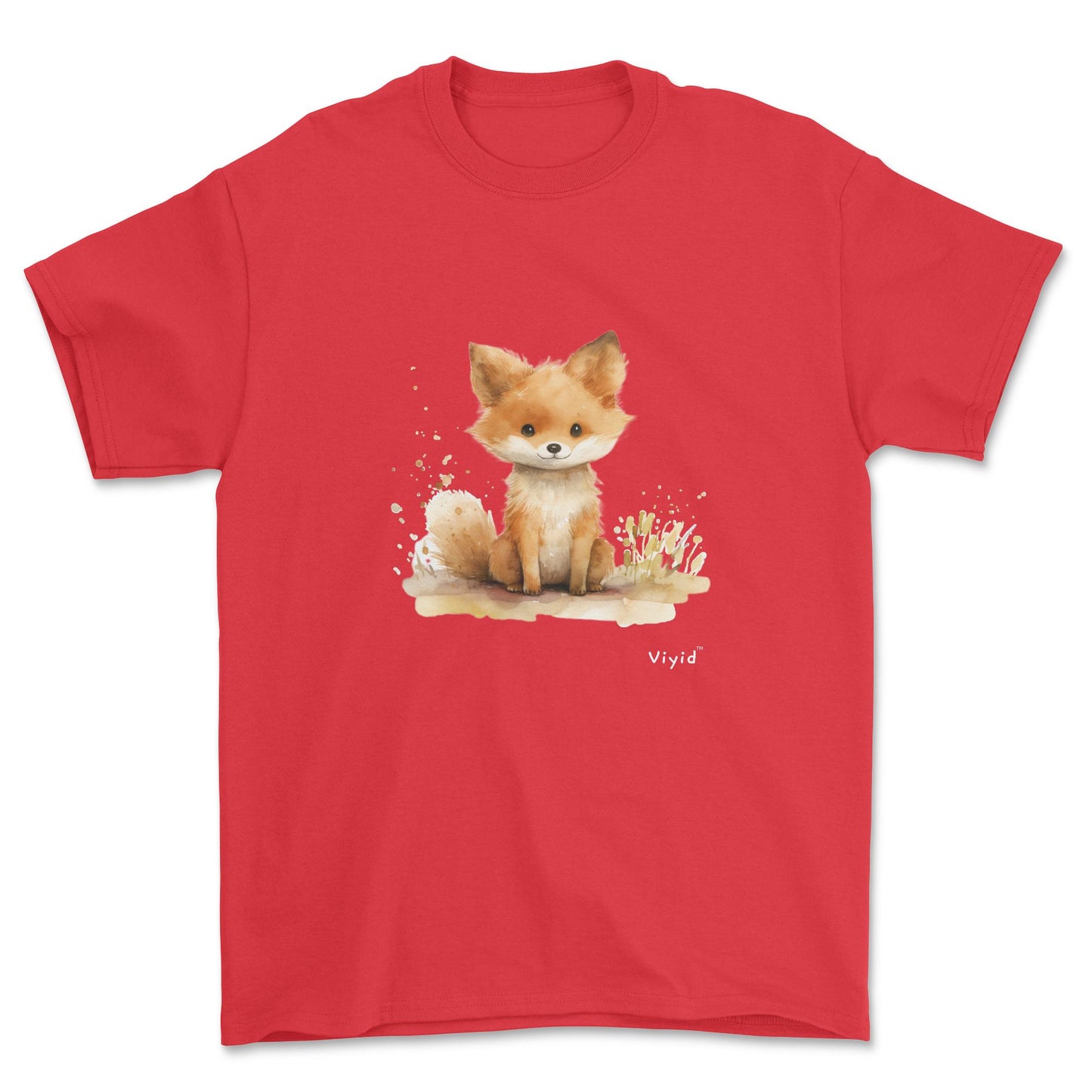 baby fox adult t-shirt red