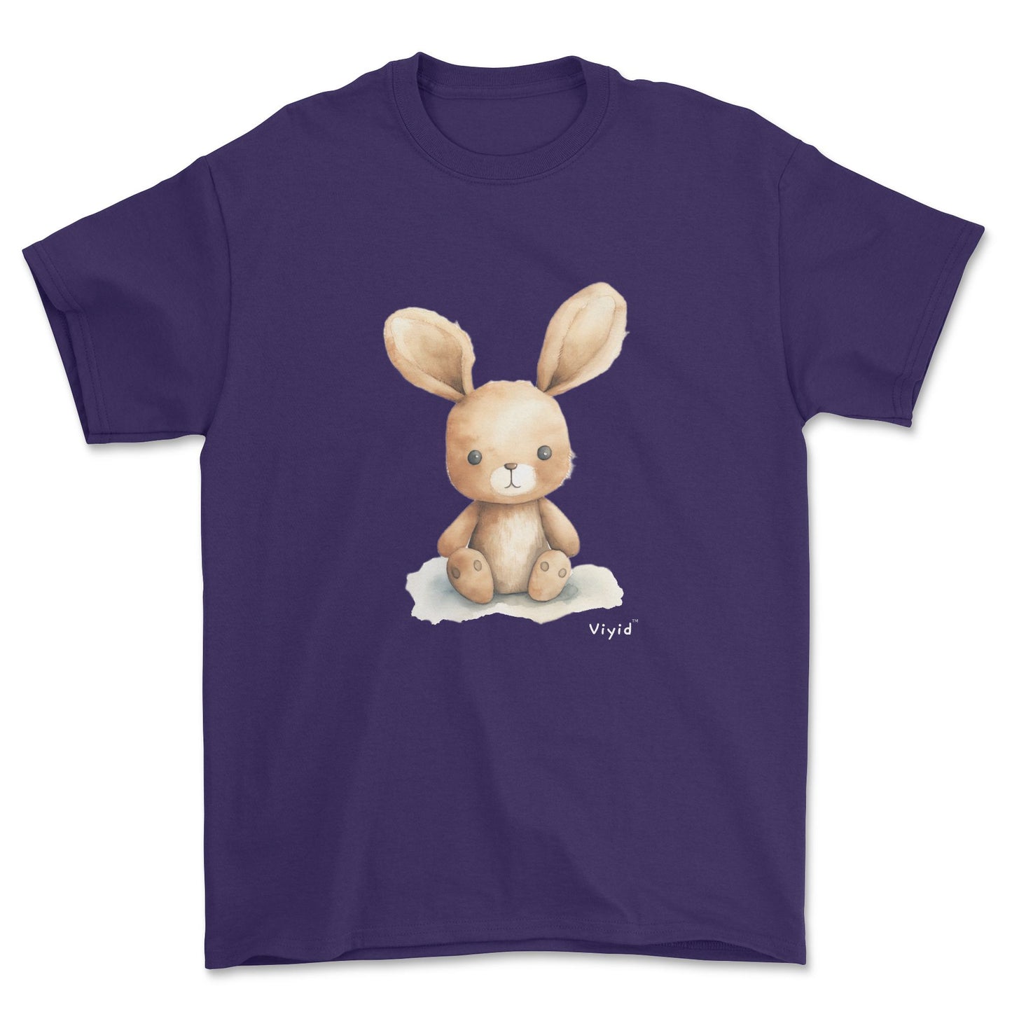 cute rabbit youth t-shirt purple