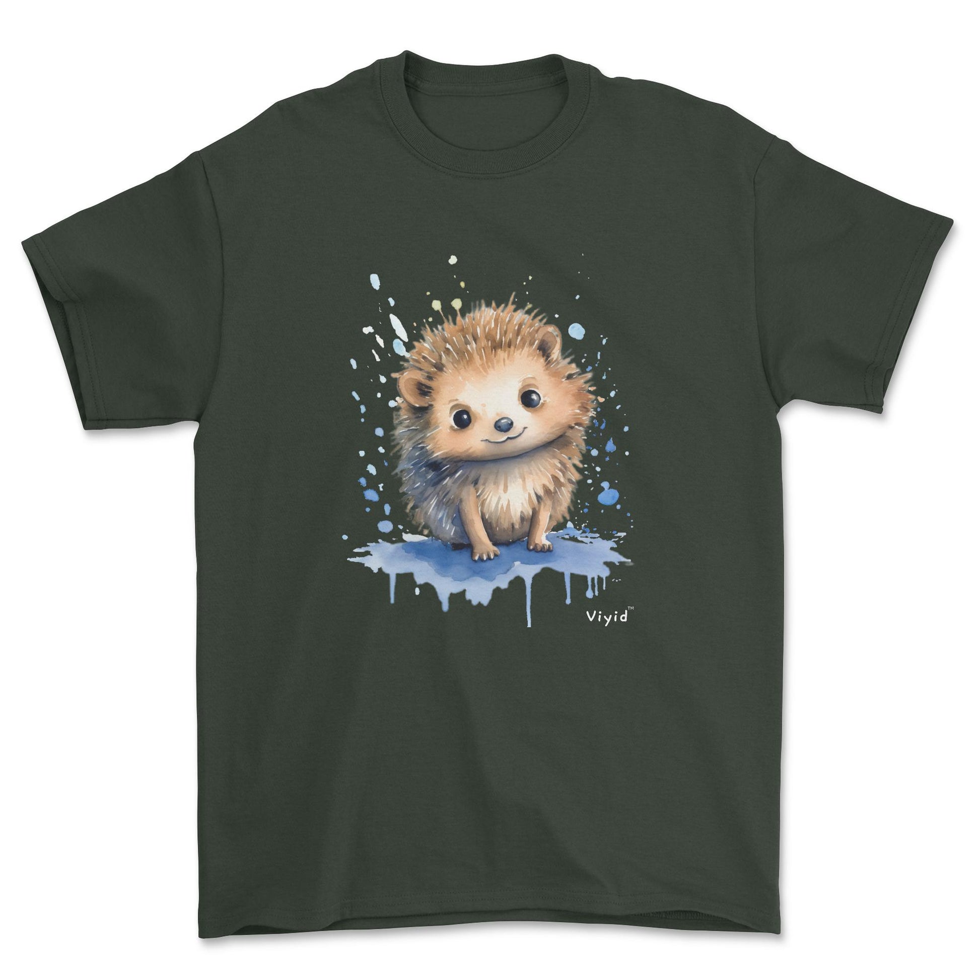 baby hedgehog youth t-shirt forest green