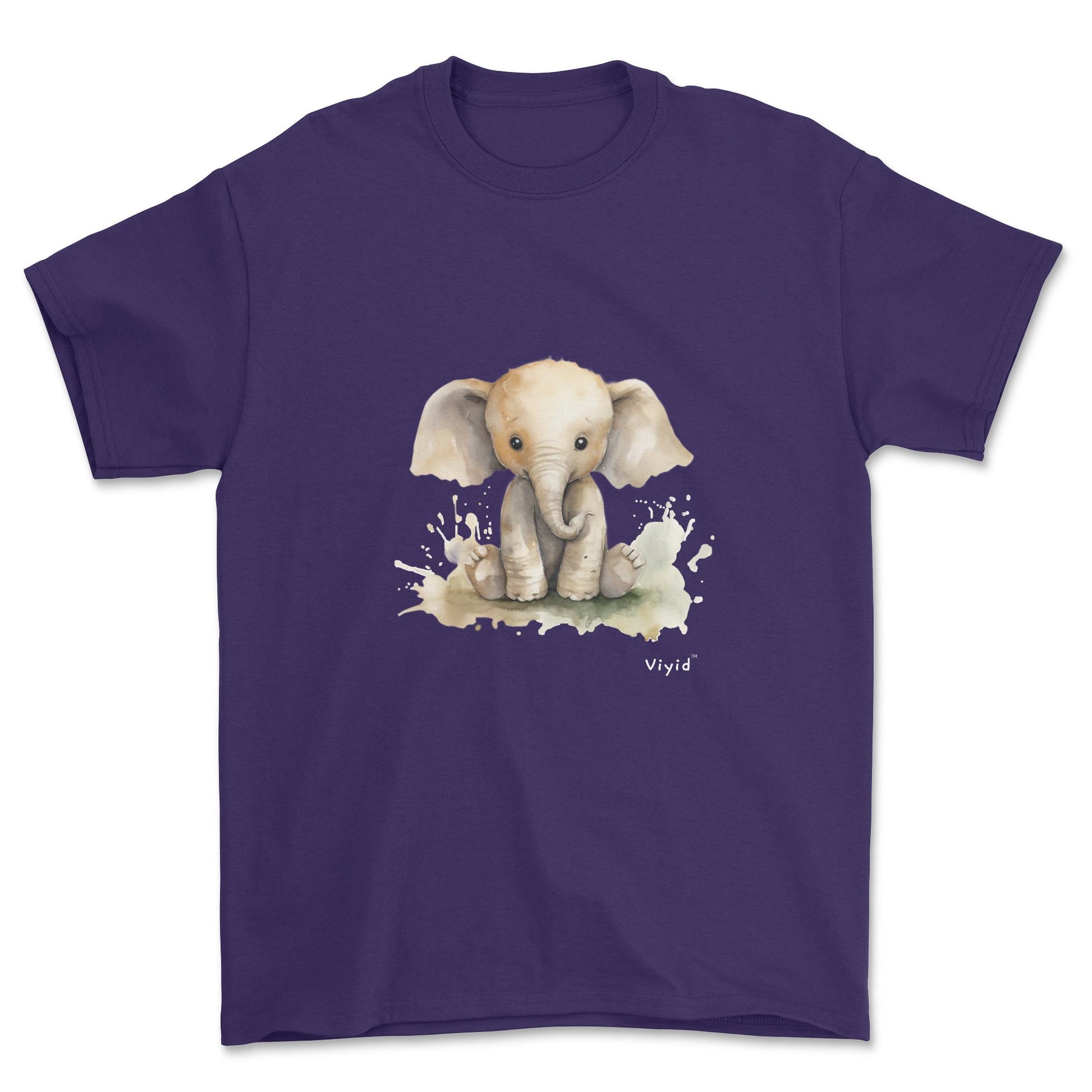 baby elephant youth t-shirt purple