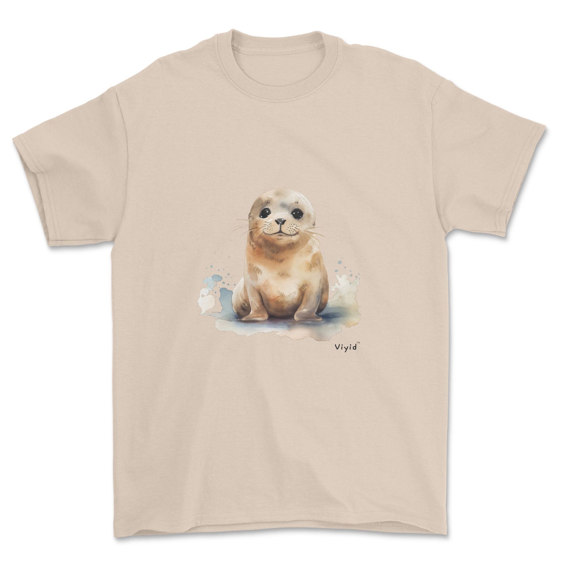 baby seal adult t-shirt sand