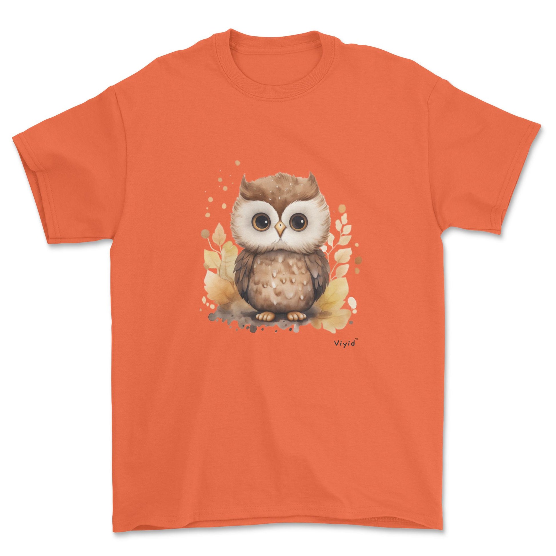 nocturnal owl adult t-shirt orange