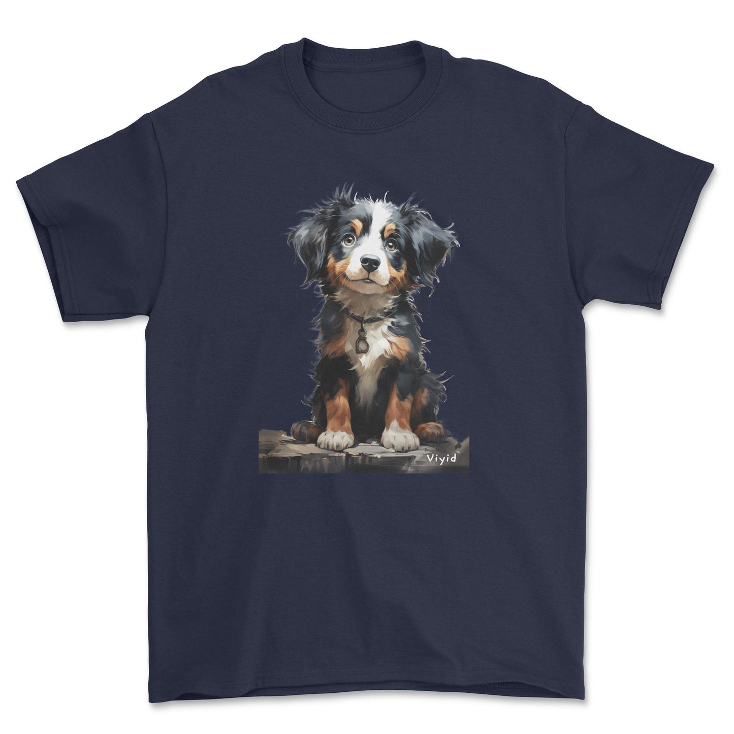baby Bernese Mountain Dog adult t-shirt navy