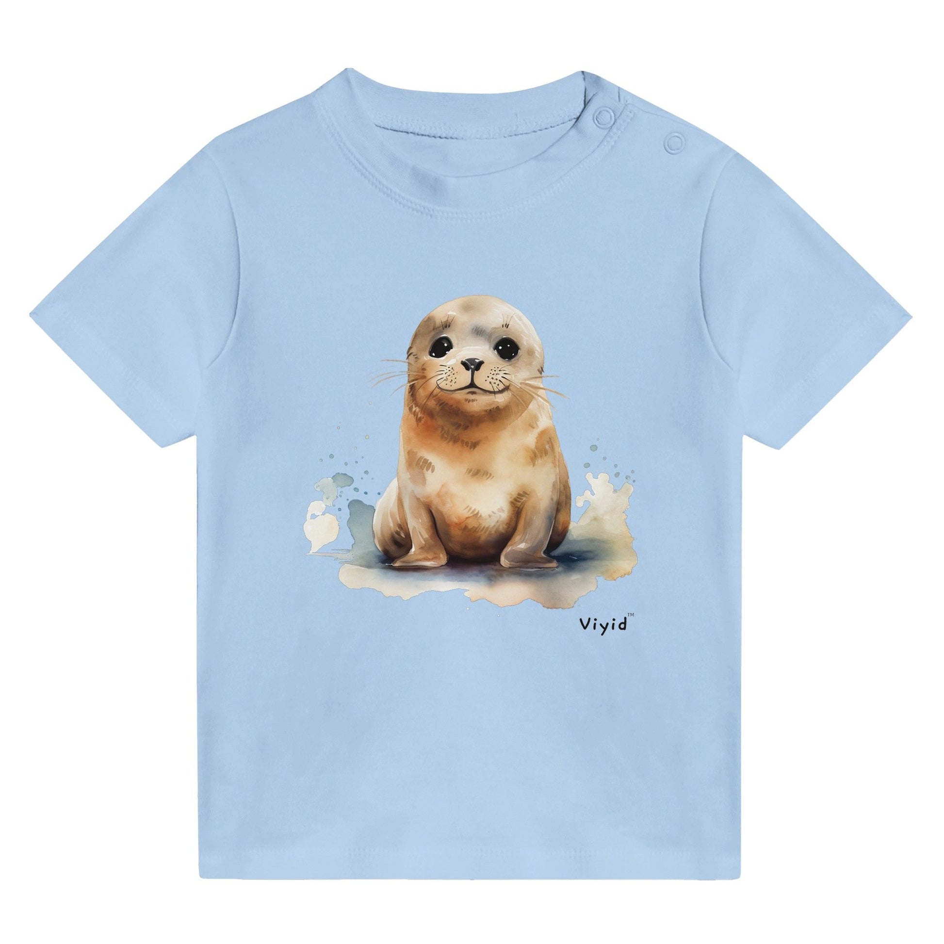 baby seal toddler t-shirt baby blue