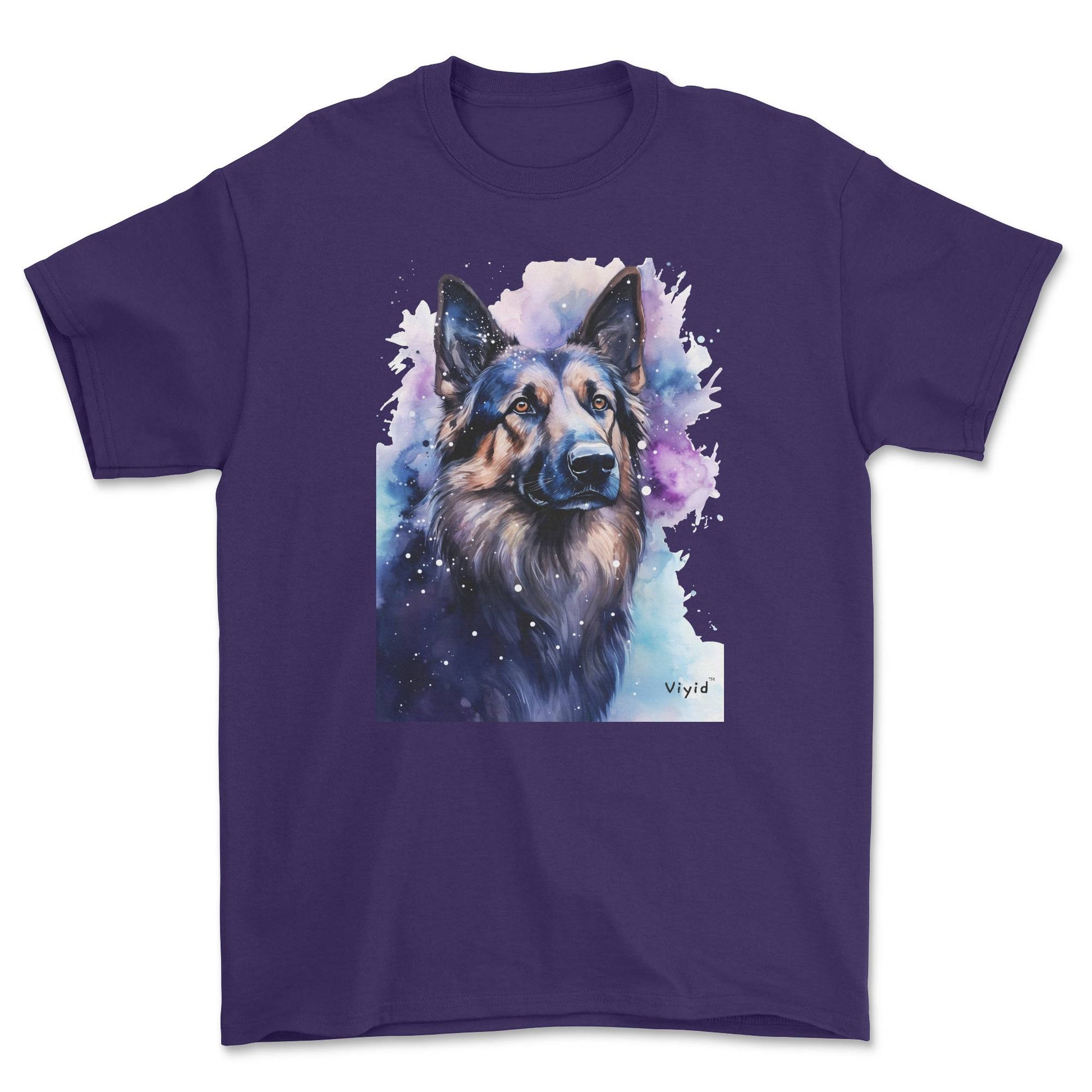 German Shepherd youth t-shirt purple