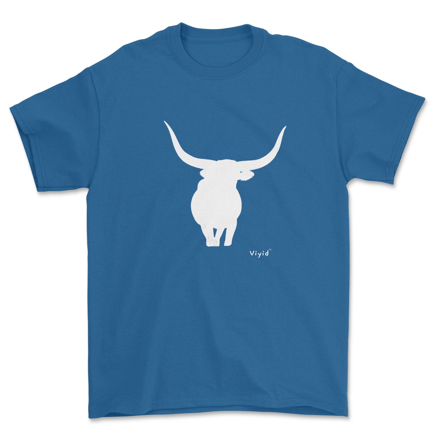 silhouette bull adult t-shirt royal