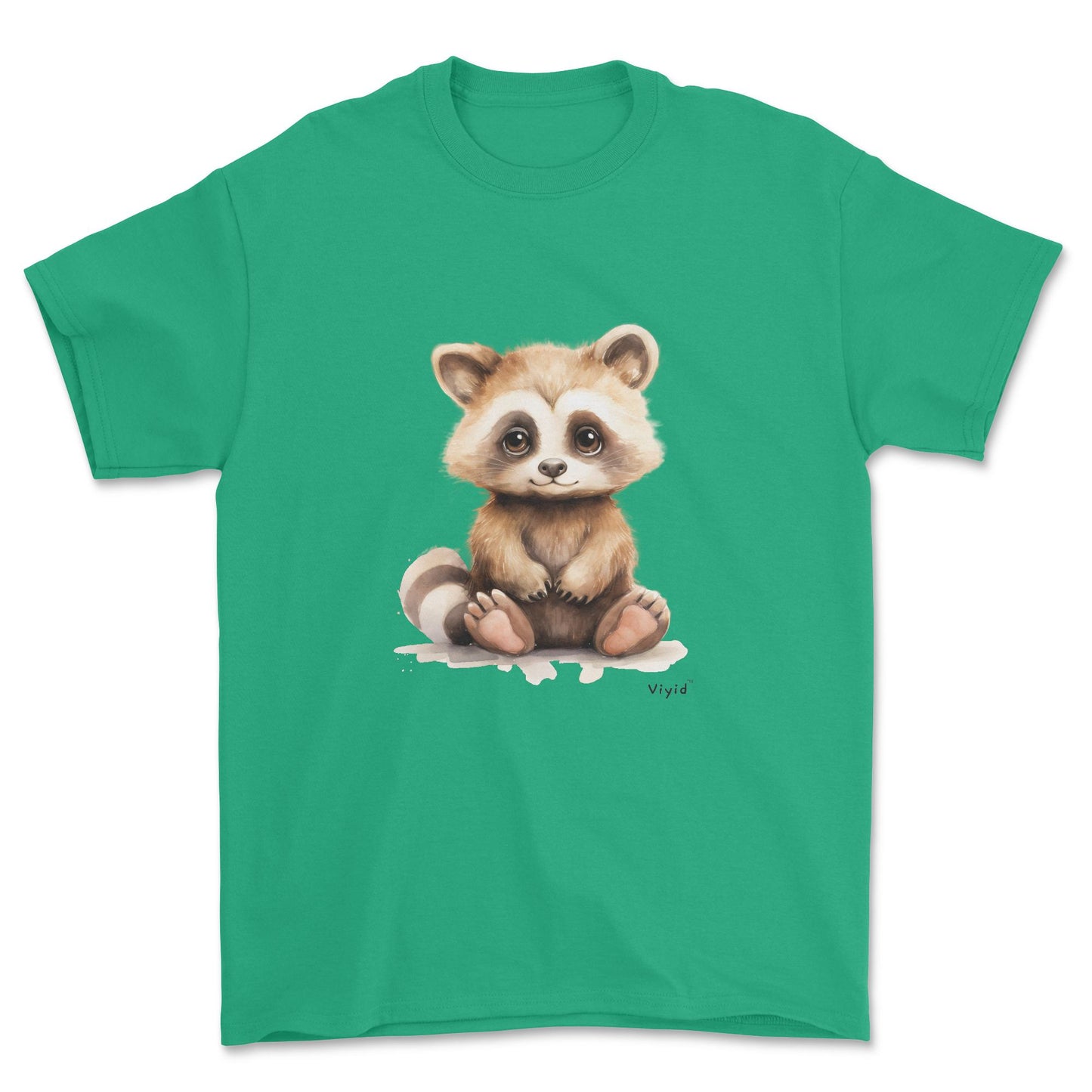 fluffy raccoon youth t-shirt irish green