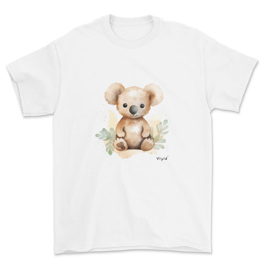brown koala youth t-shirt white