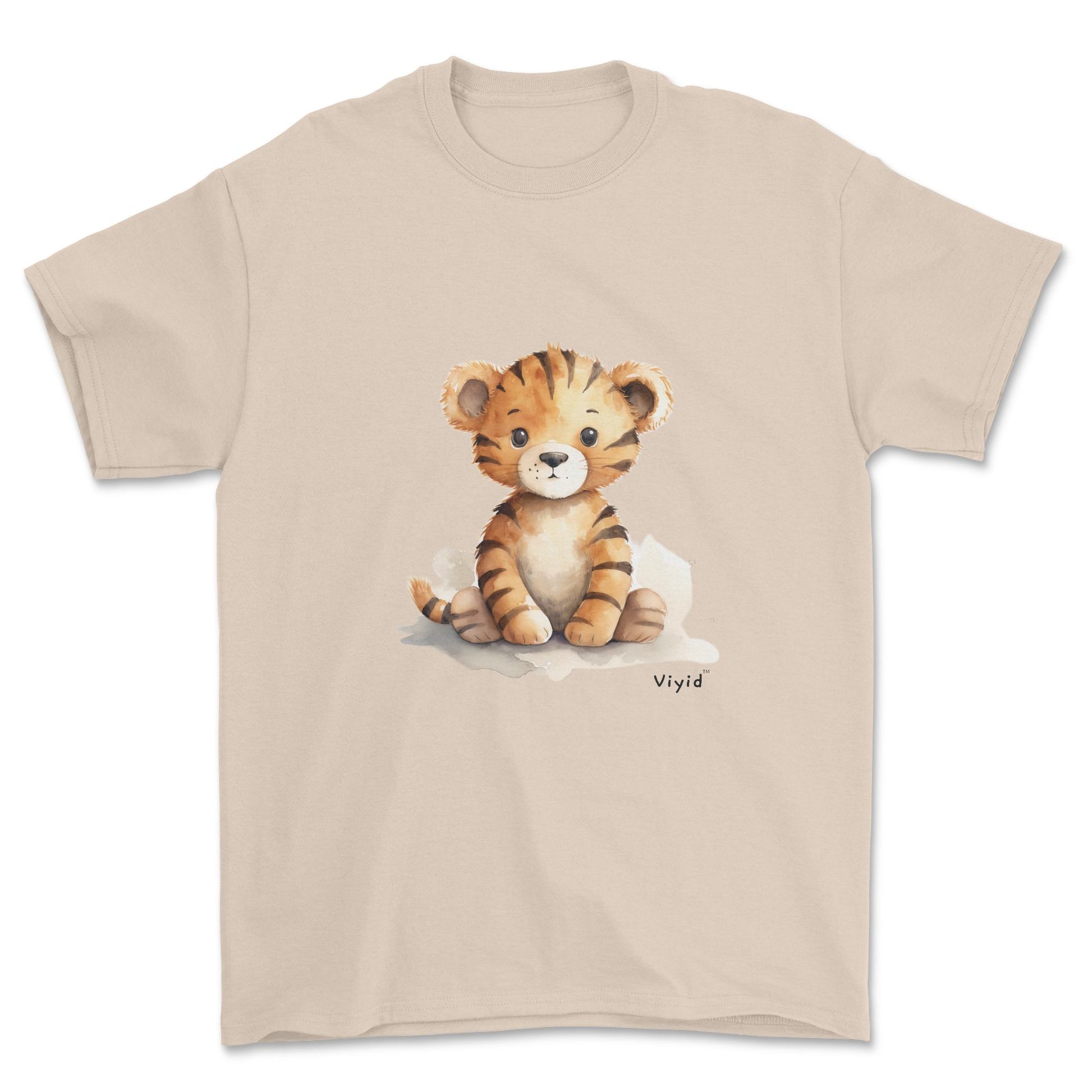cartoon tiger adult t-shirt sand