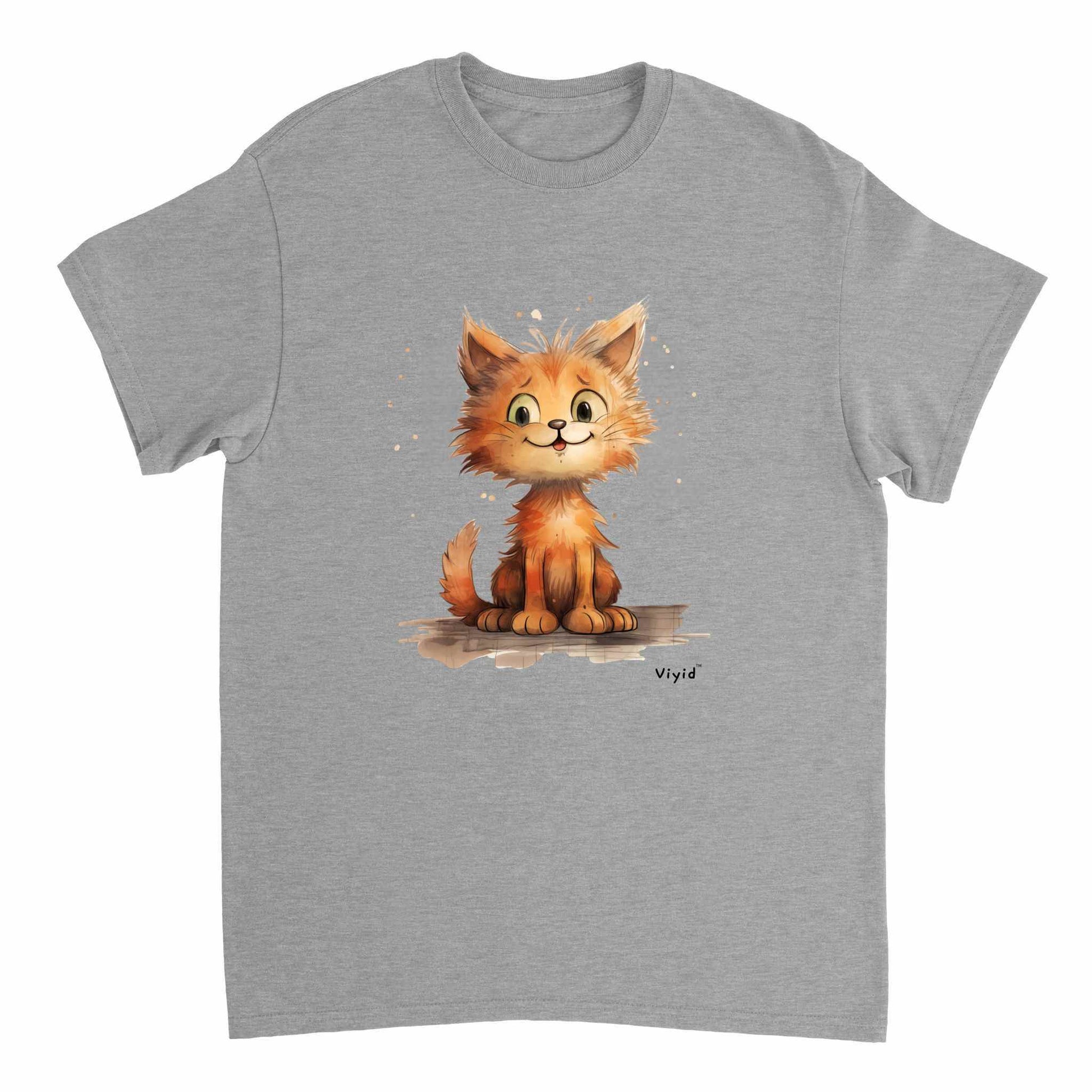 orange persian cat youth t-shirt sports grey