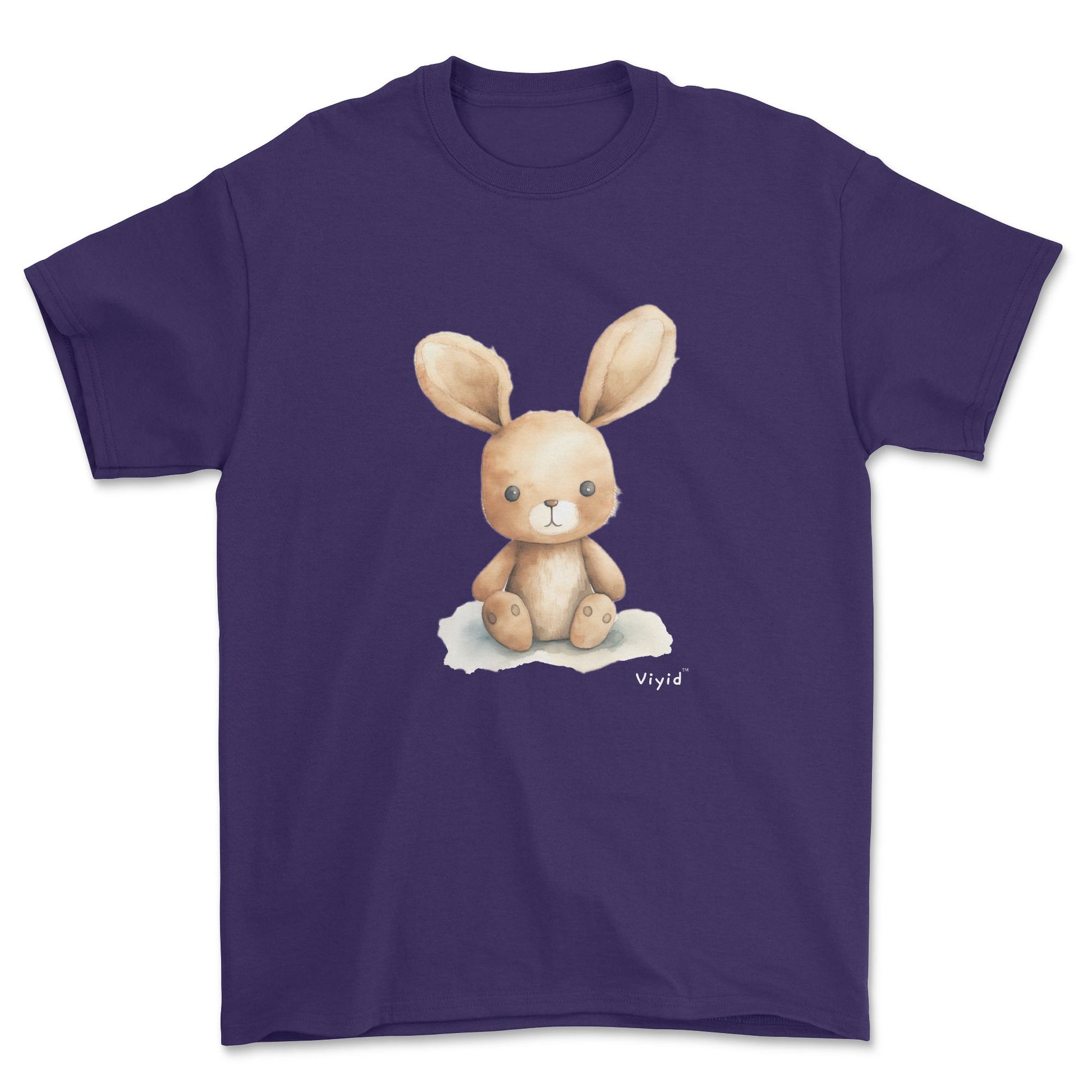 cute rabbit adult t-shirt purple