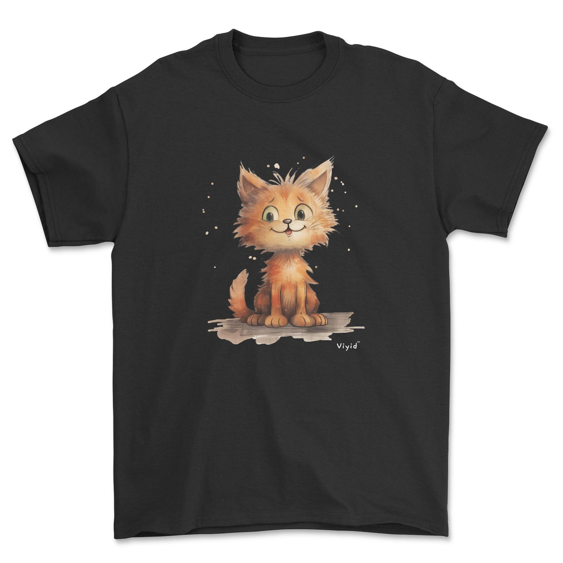 orange persian cat youth t-shirt black