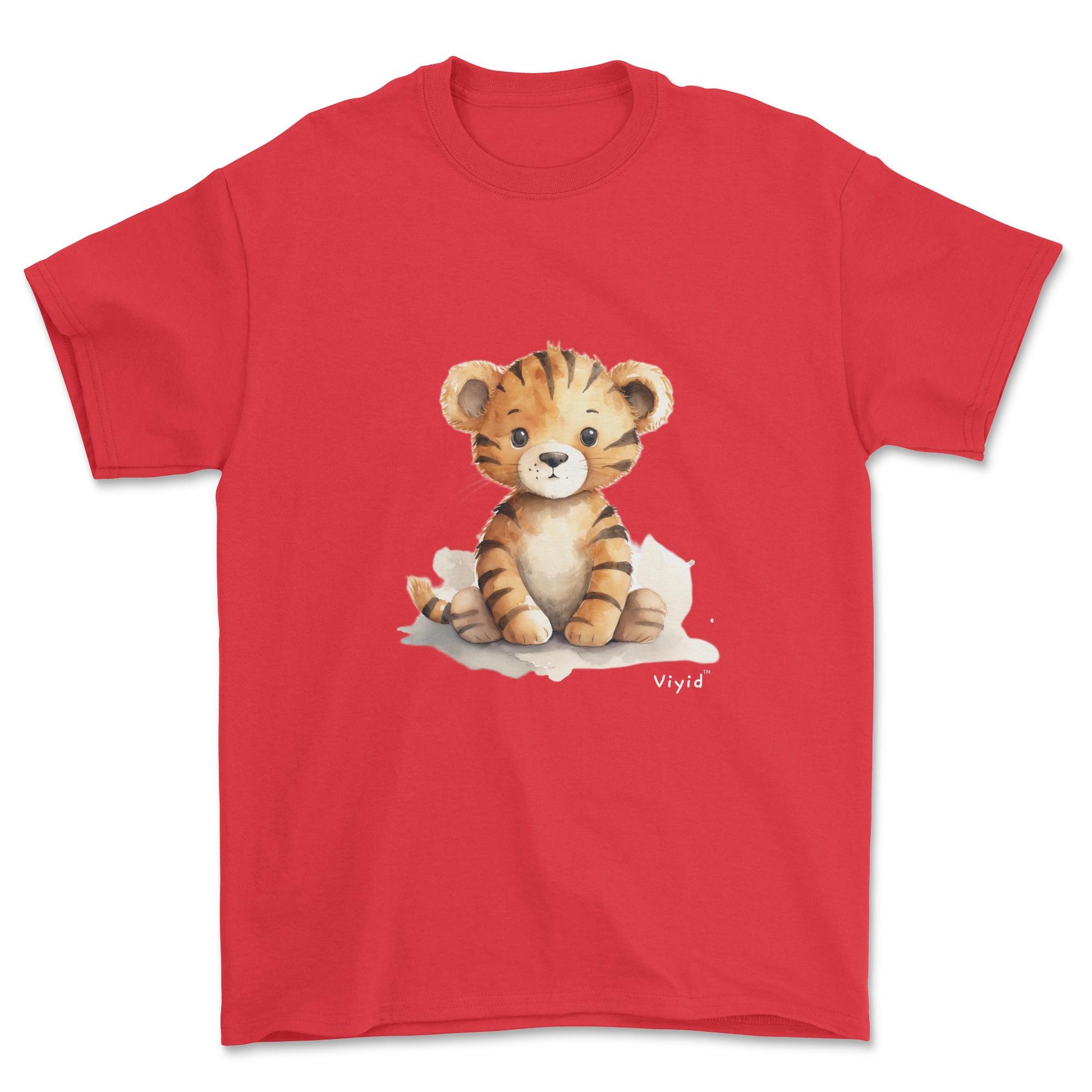 cartoon tiger adult t-shirt red