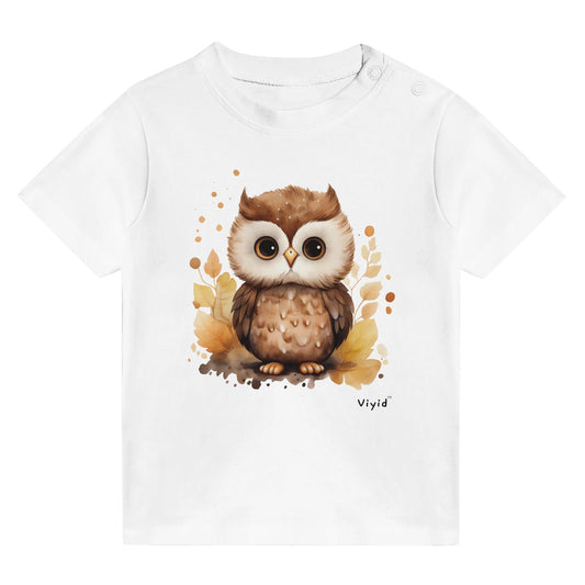 nocturnal owl baby t-shirt white