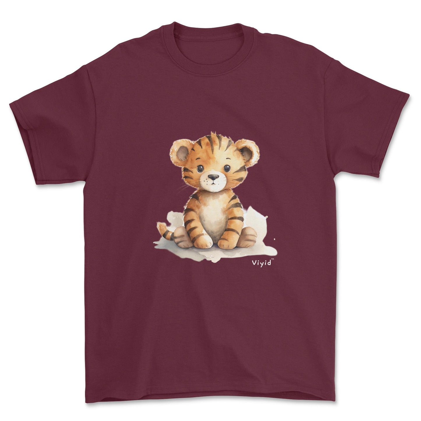 cartoon tiger youth t-shirt maroon