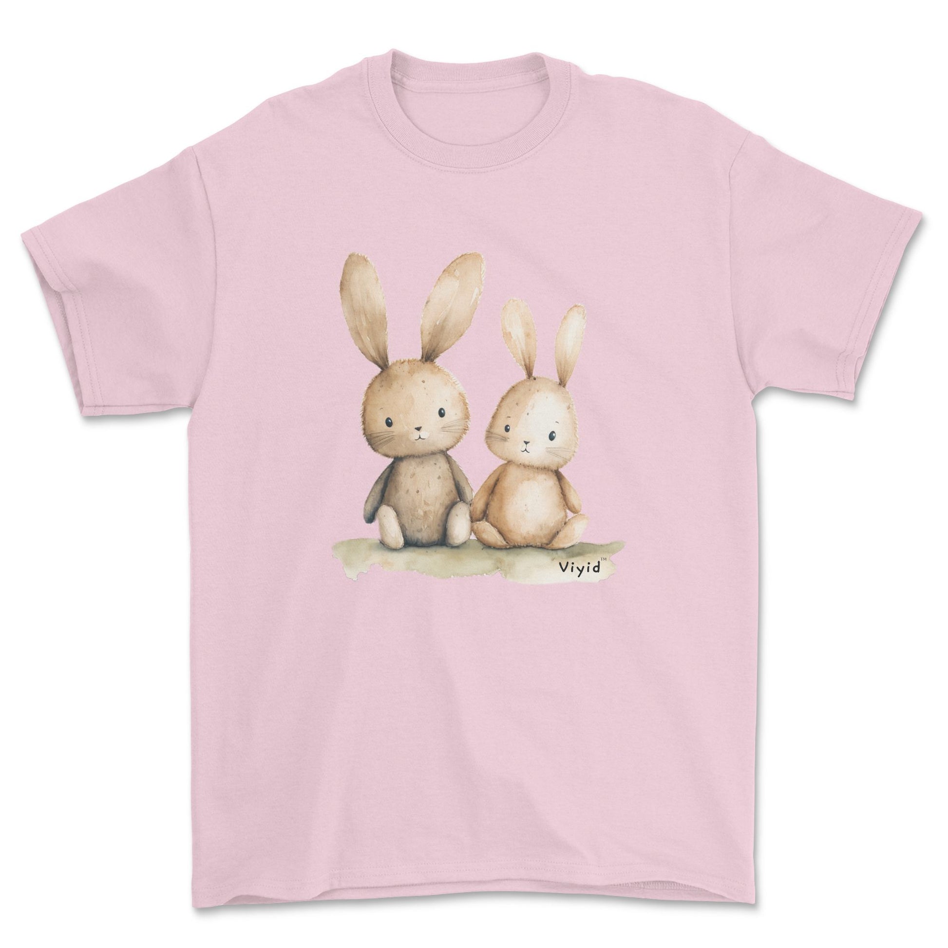 two rabbits youth t-shirt light pink