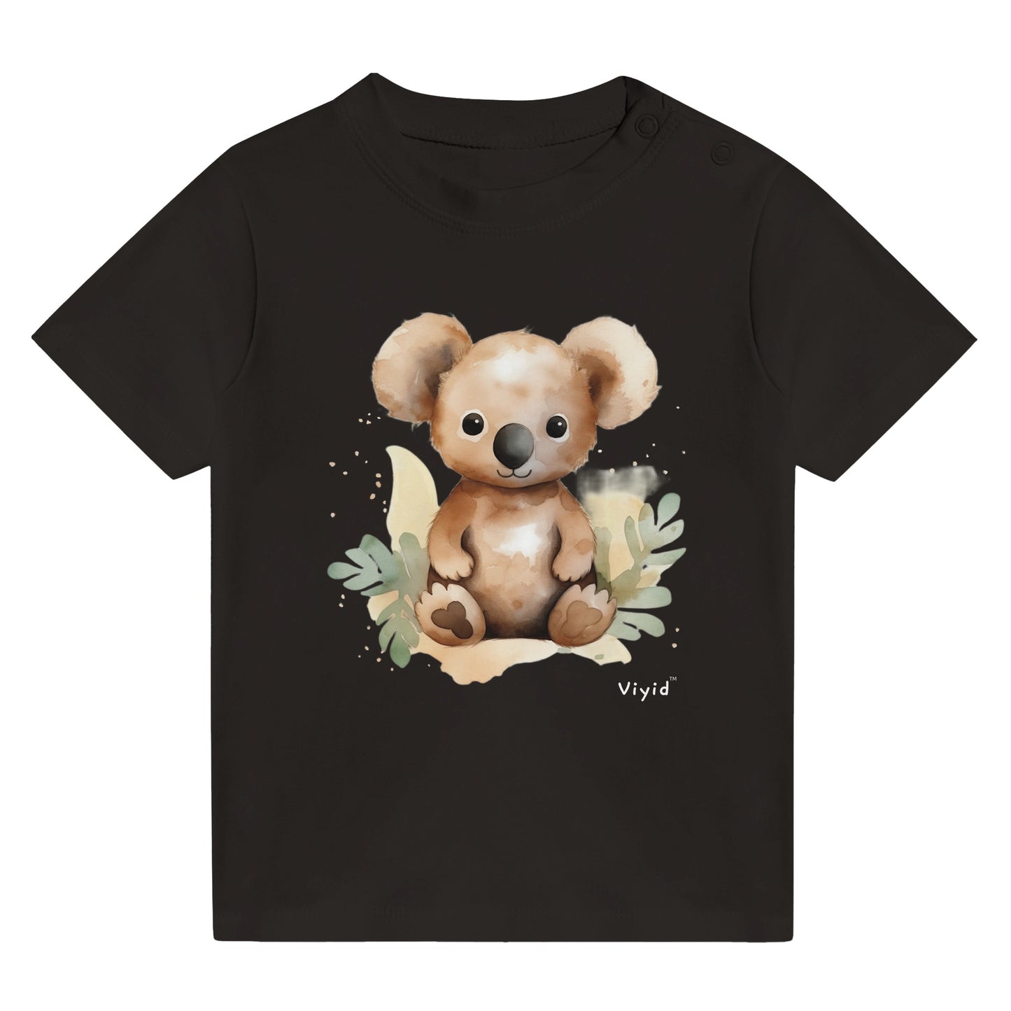 brown koala baby t-shirt black