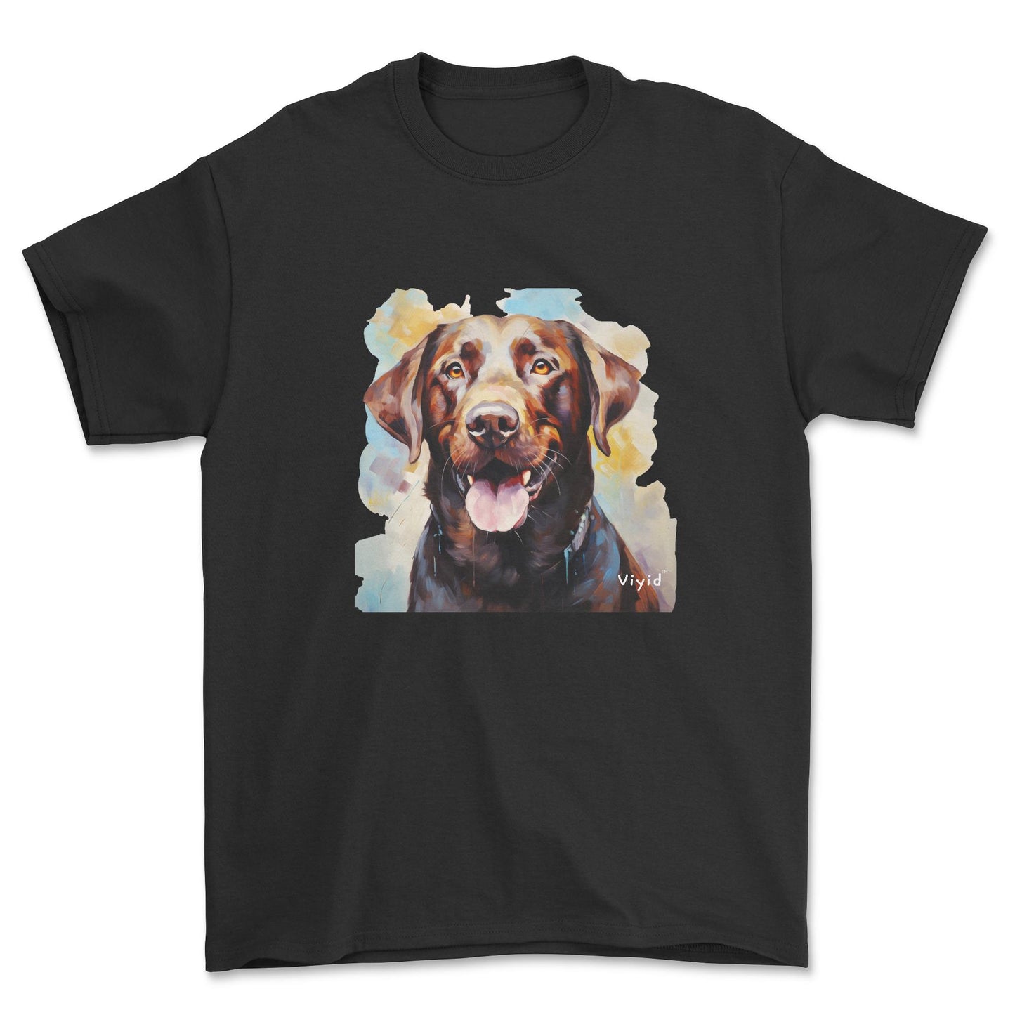 chocolate Labrador Retriever youth t-shirt black