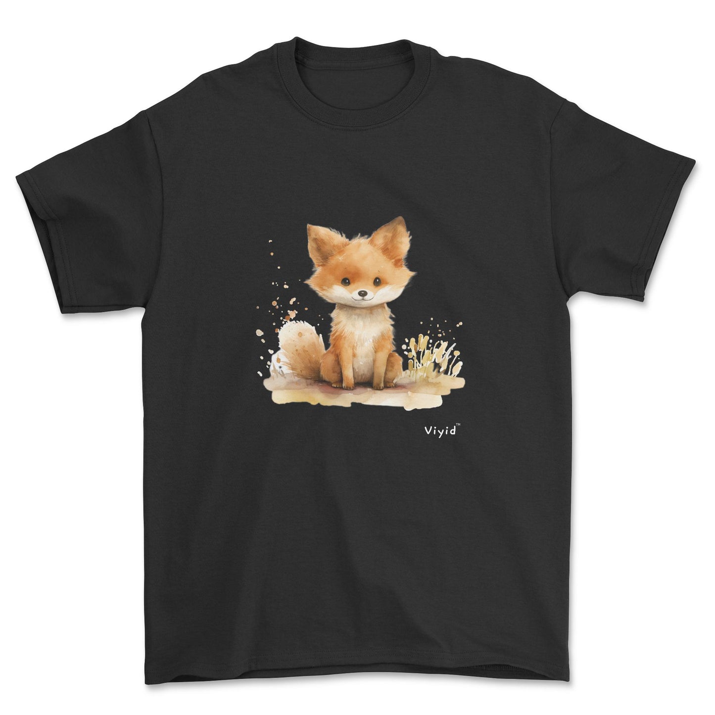 baby fox adult t-shirt black