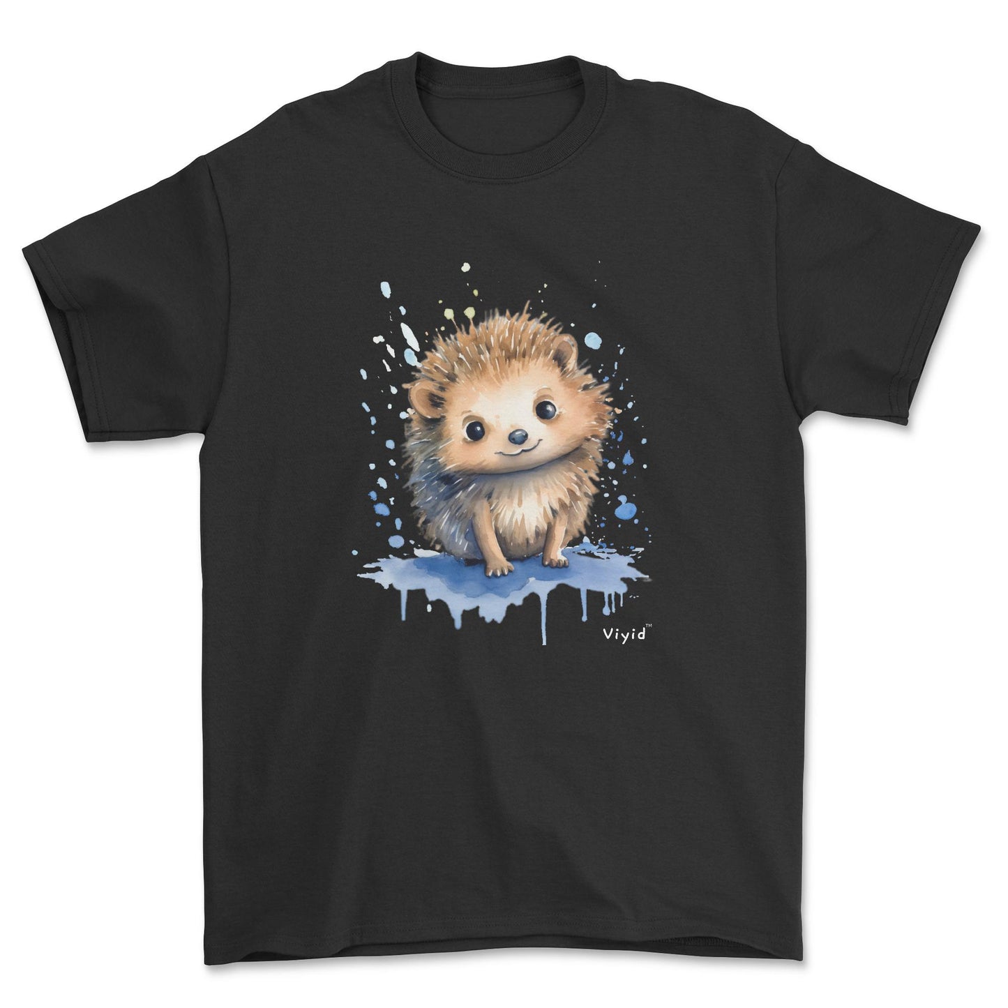 baby hedgehog adult t-shirt black