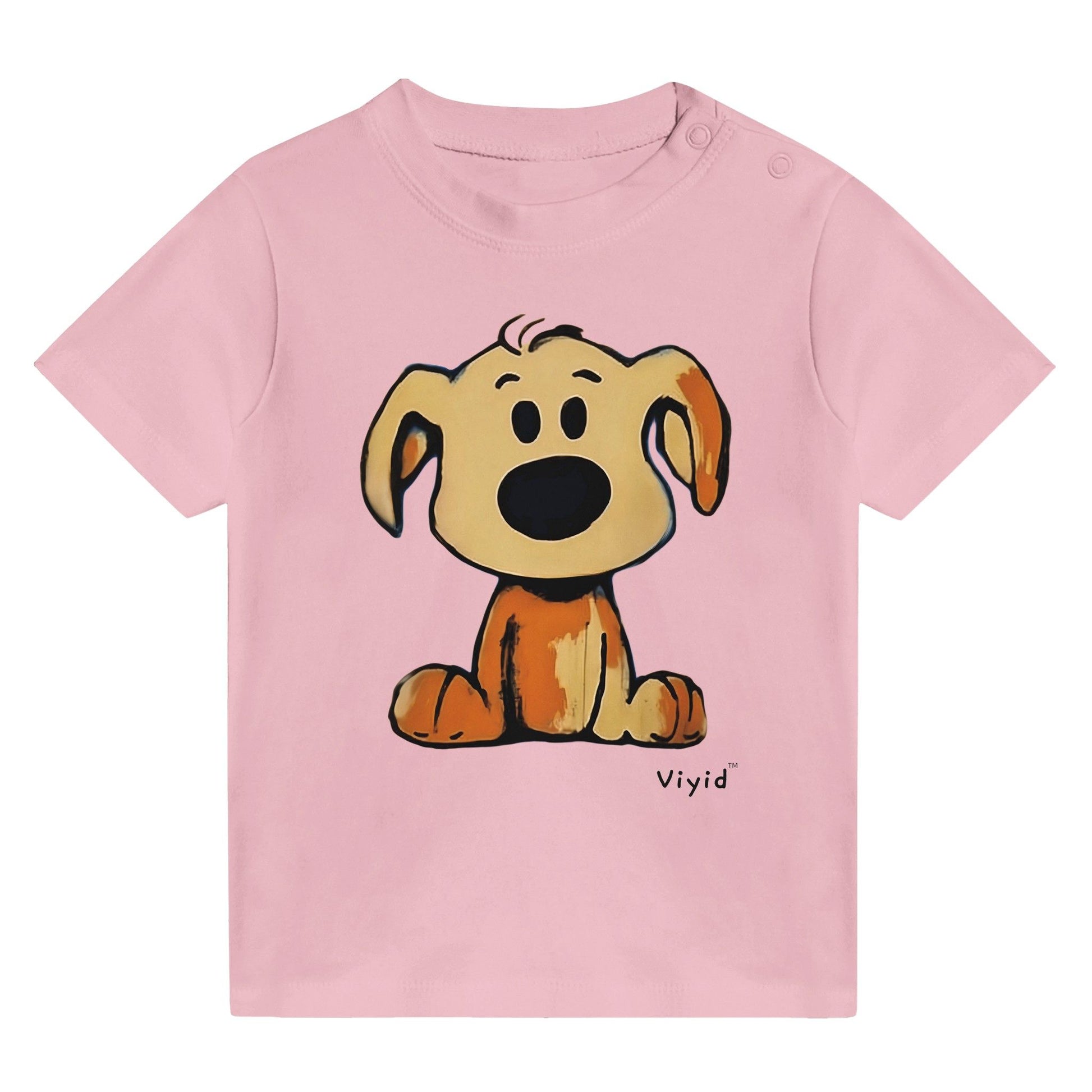 beagle cartoon dog baby t-shirt pink