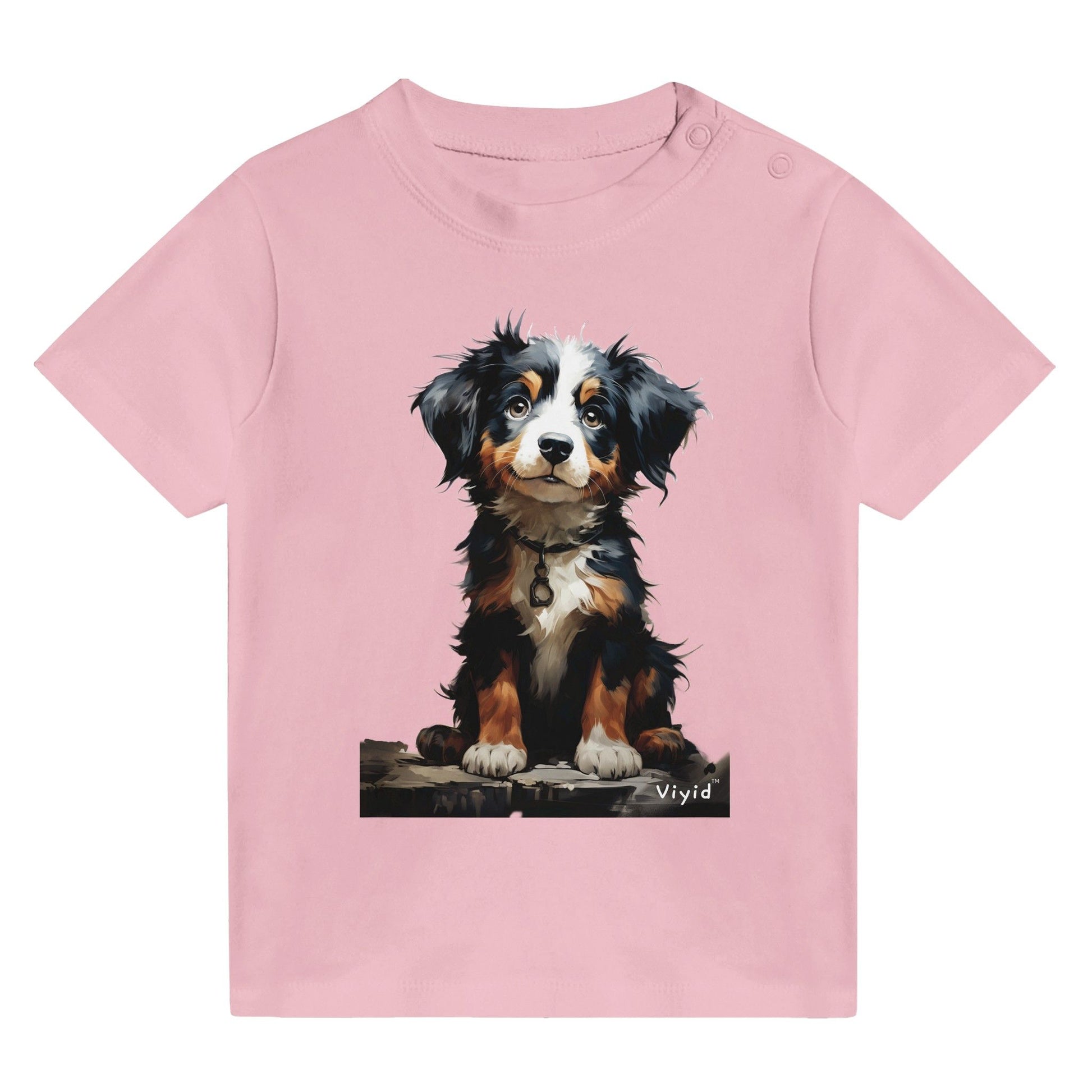 baby Bernese Mountain Dog toddler t-shirt pink