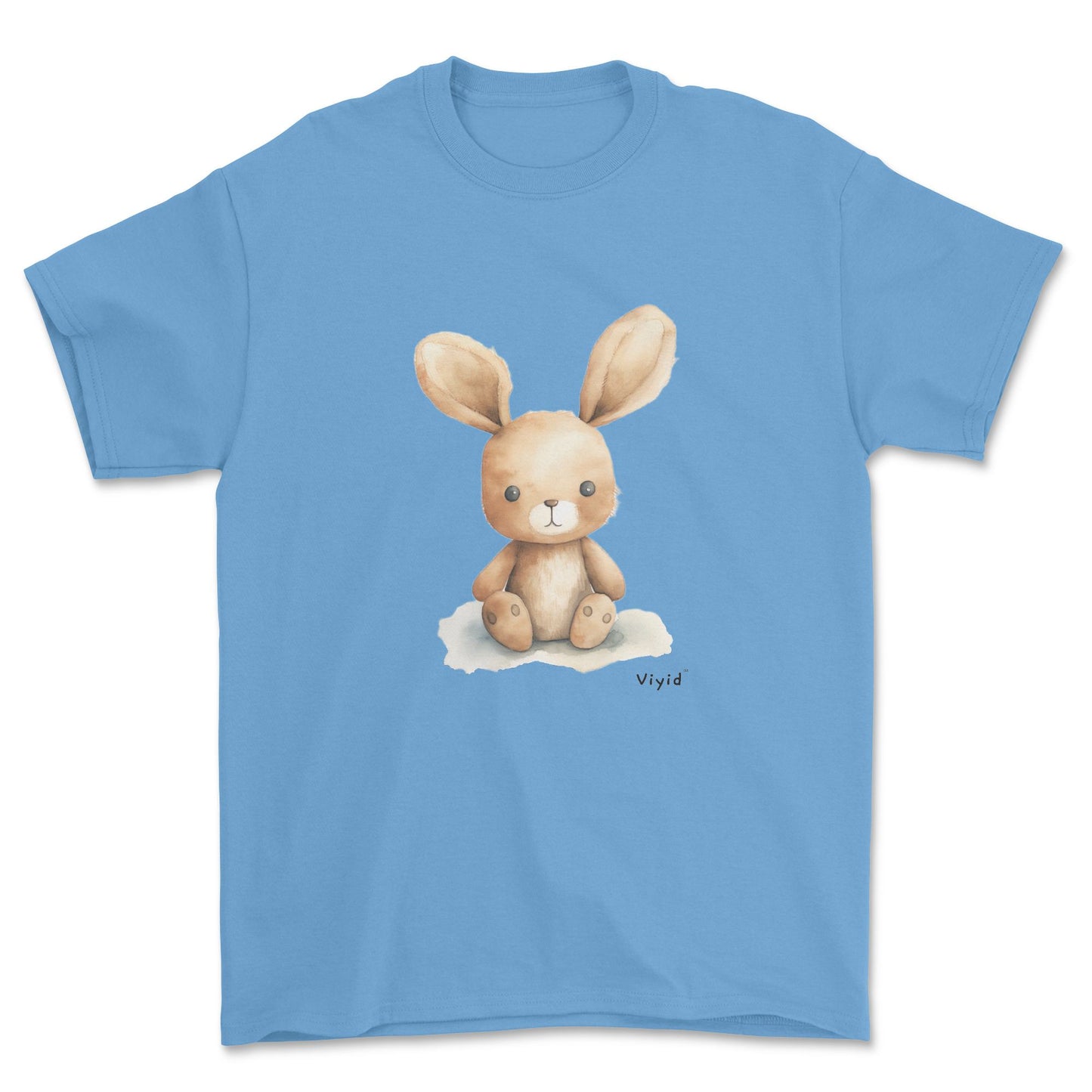 cute rabbit adult t-shirt carolina blue