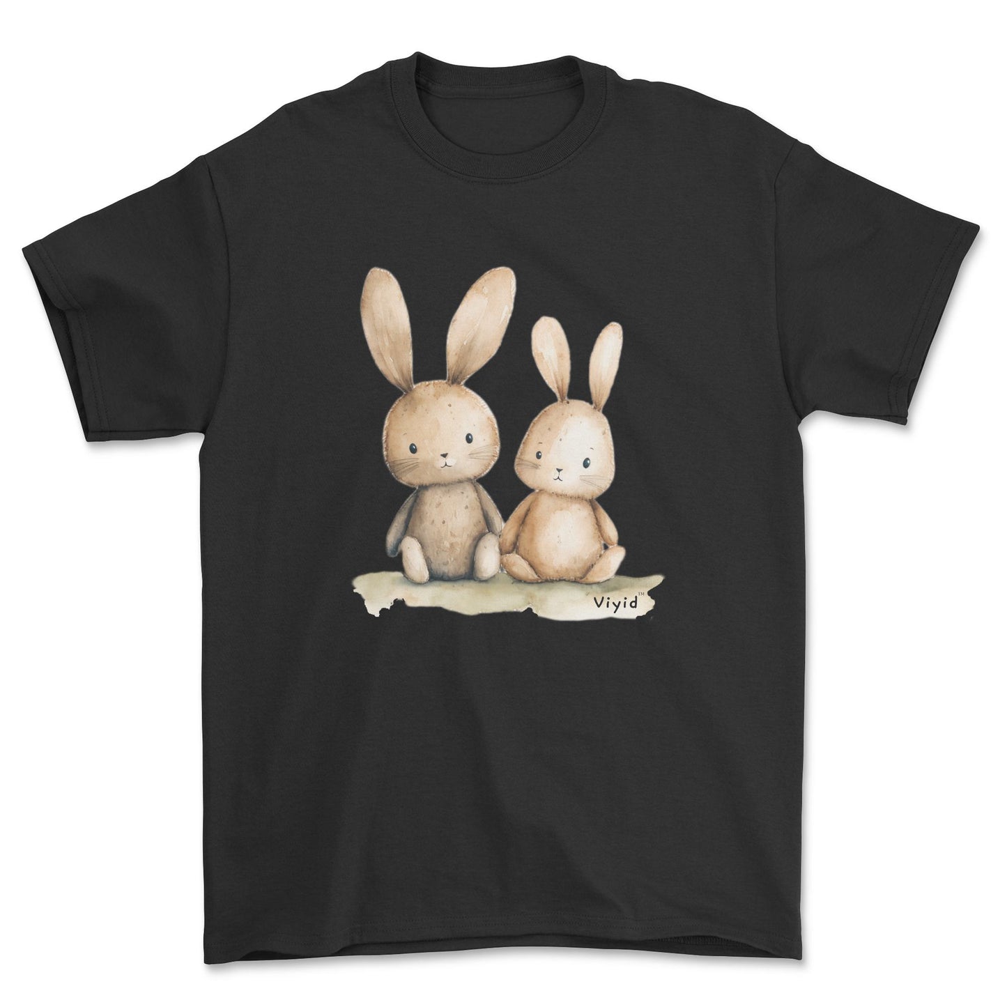 two rabbits youth t-shirt black