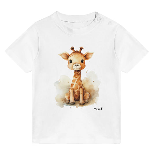 baby giraffe toddler t-shirt white
