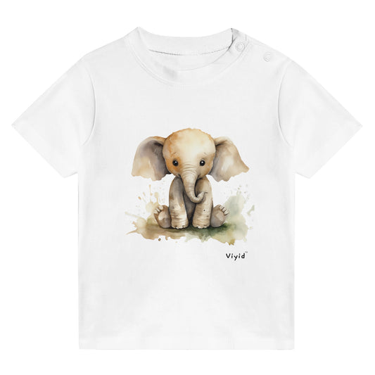 baby elephant baby t-shirt white