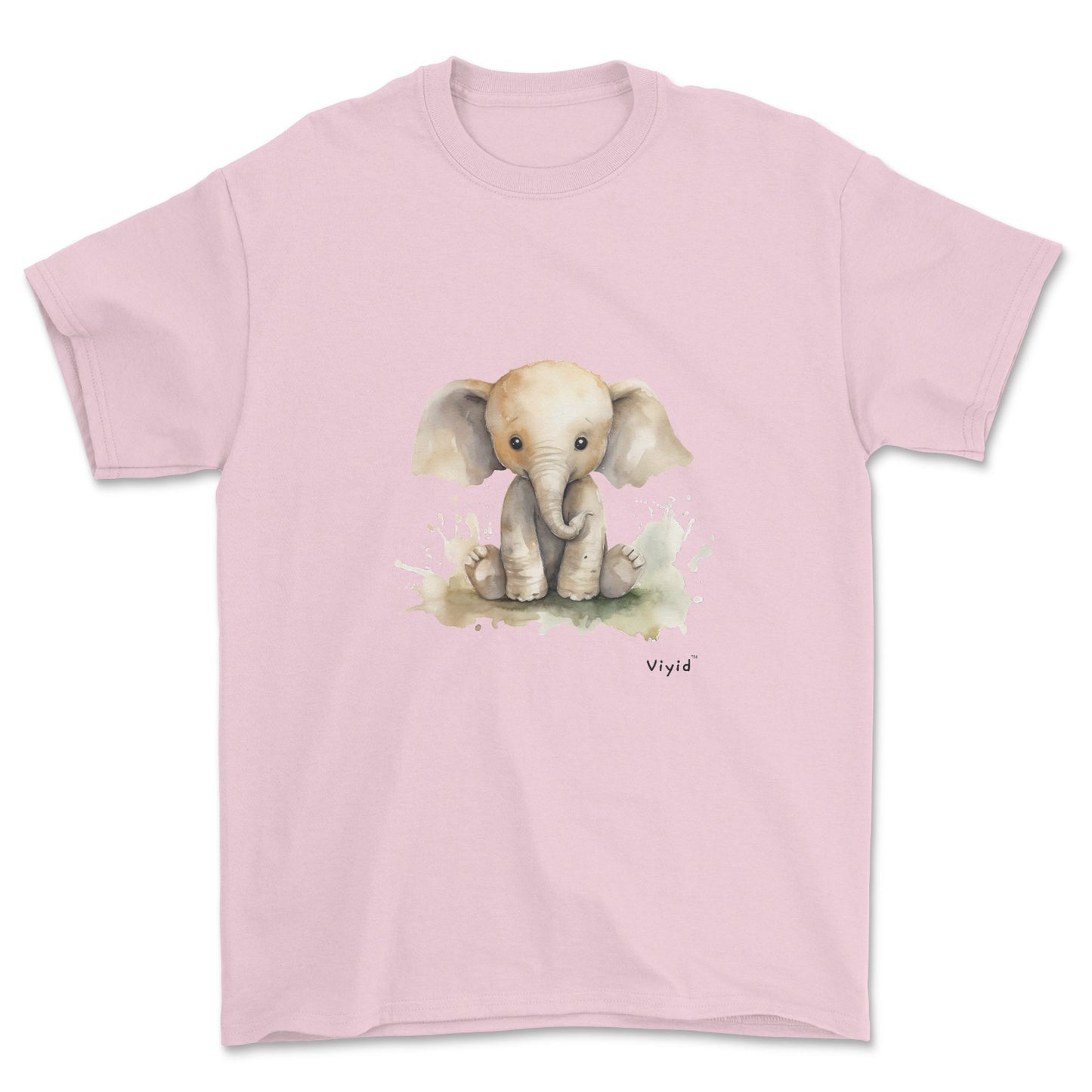 baby elephant adult t-shirt light pink