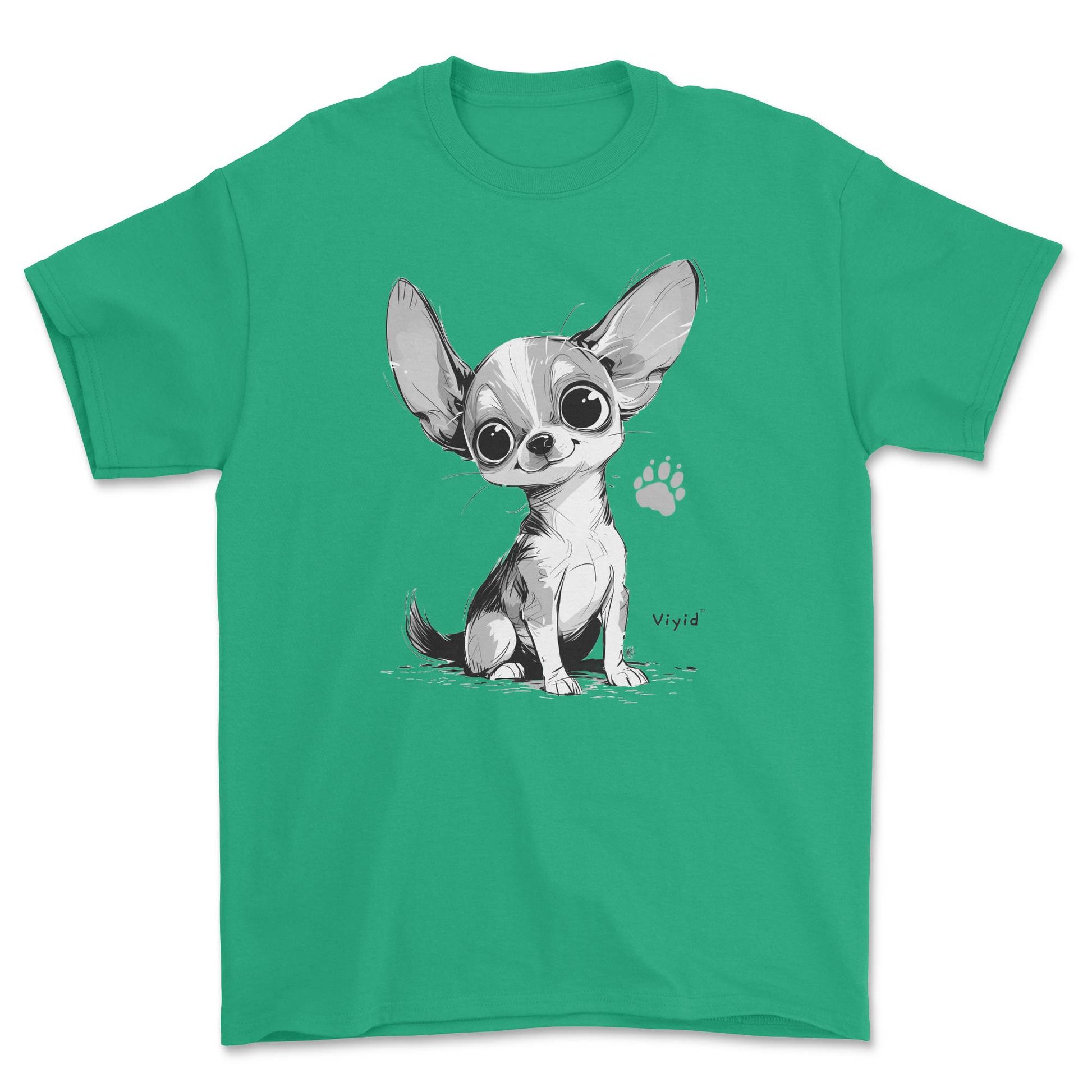 paw print chihuahua adult t-shirt irish green