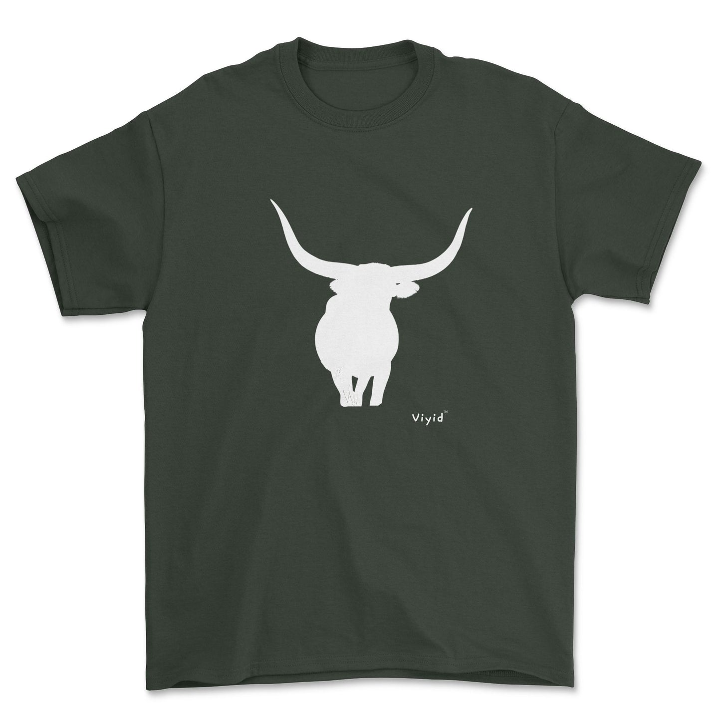 silhouette bull adult t-shirt forest green