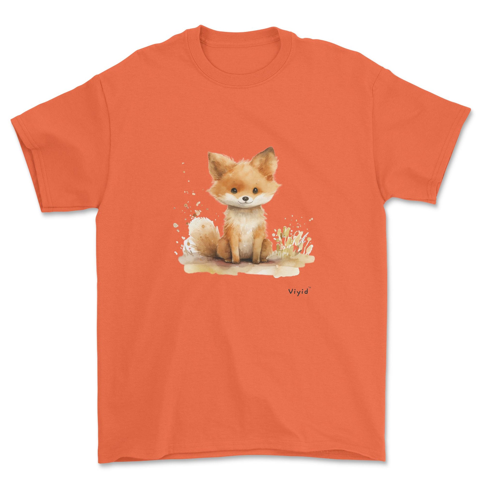 baby fox adult t-shirt orange