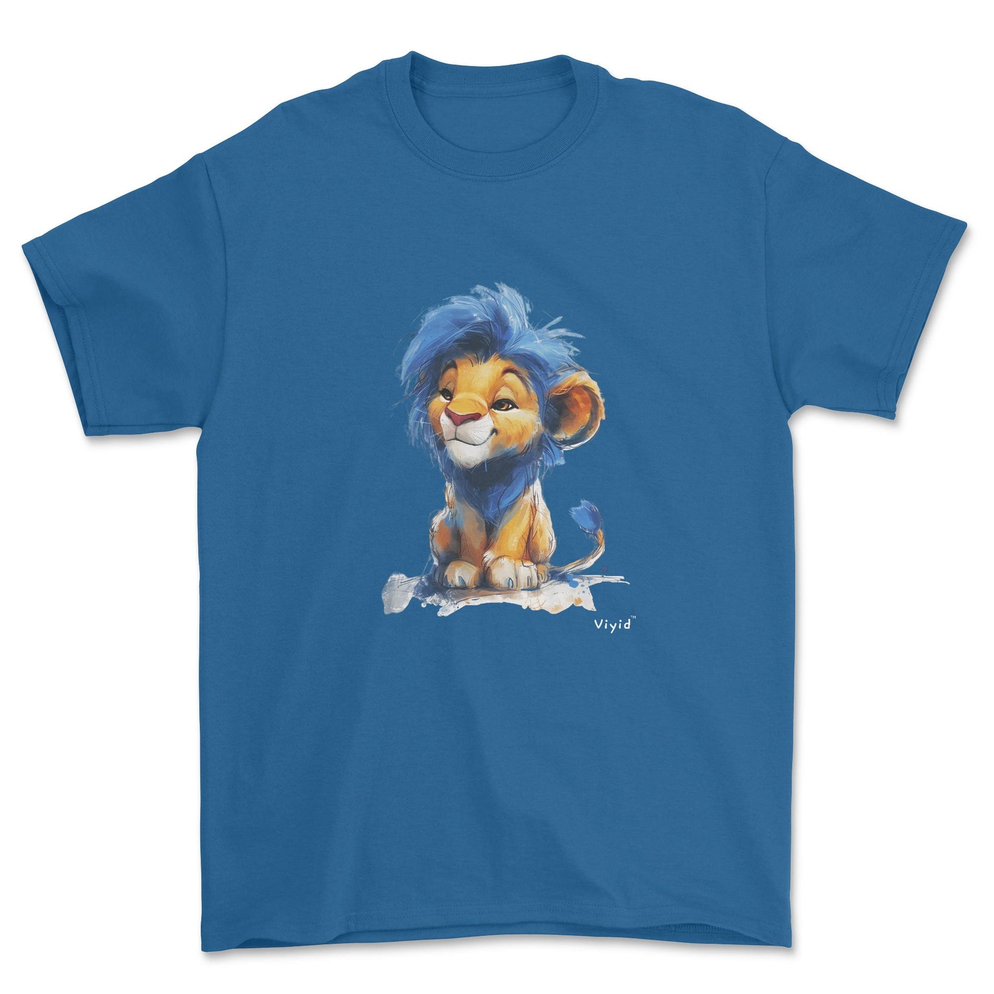 Blue mane lion adult t-shirt royal