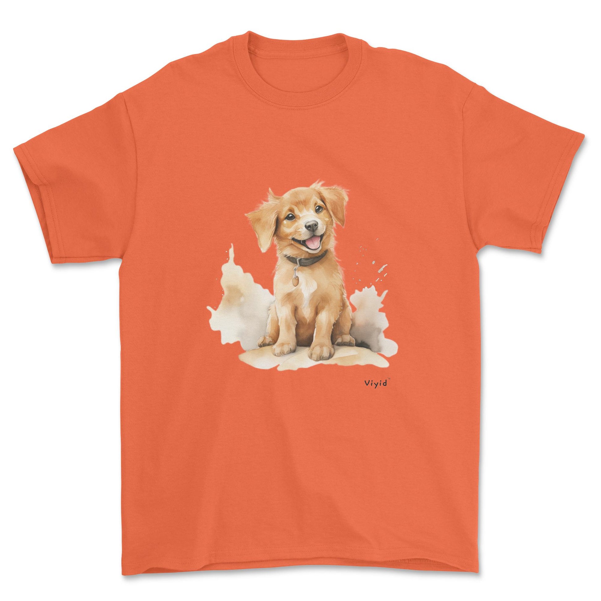 golden retriever adult t-shirt orange