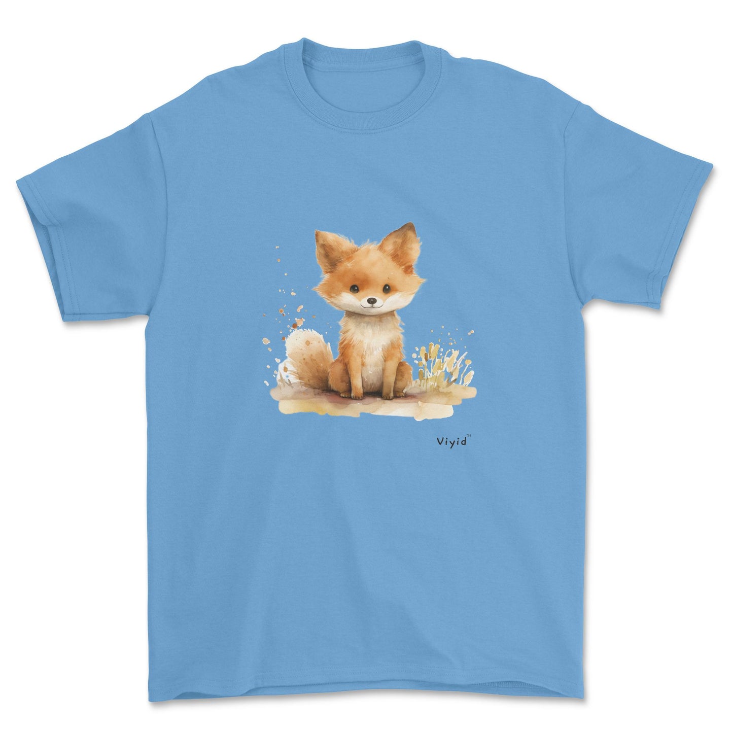baby fox adult t-shirt carolina blue