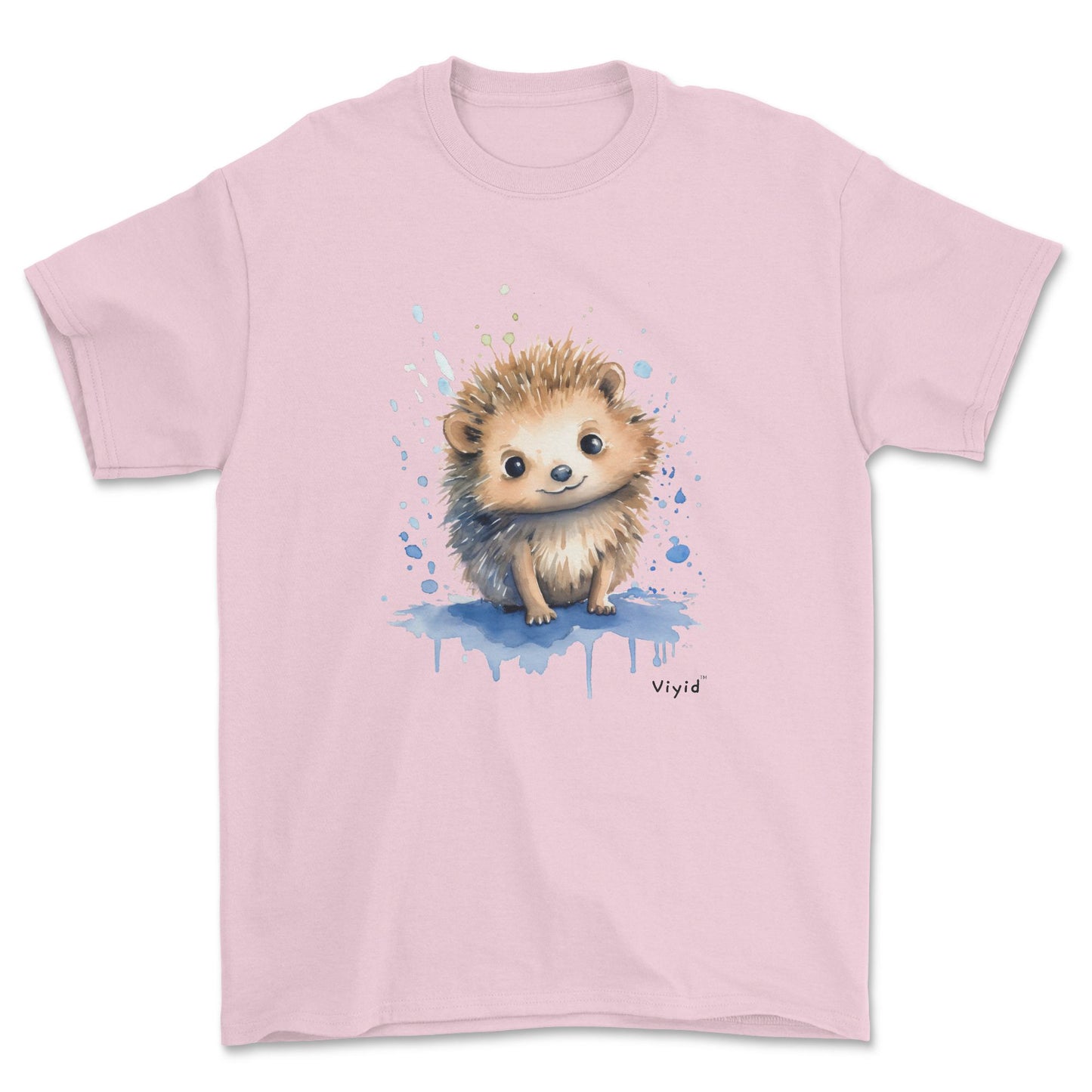 baby hedgehog adult t-shirt light pink