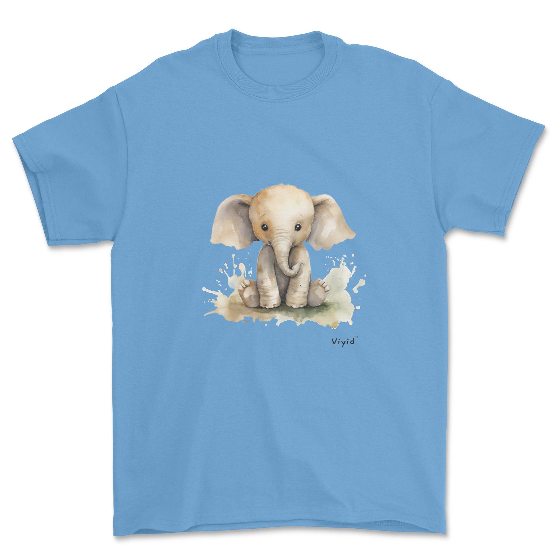 baby elephant adult t-shirt carolina blue