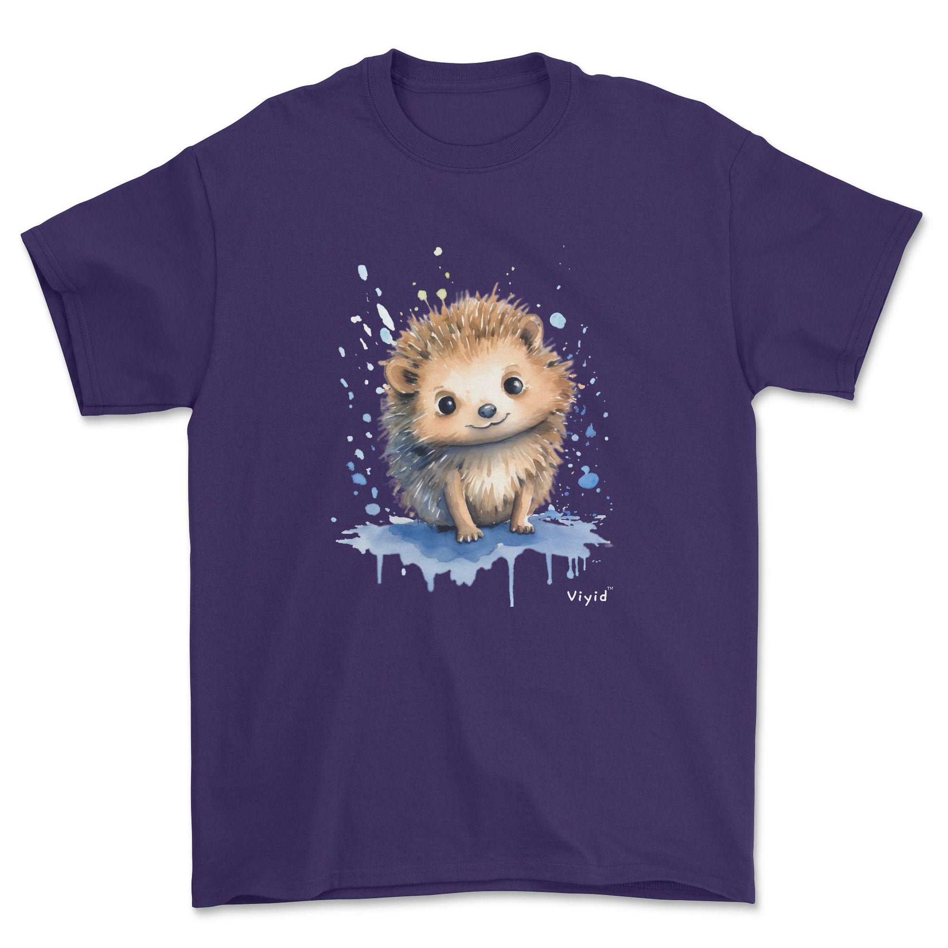 baby hedgehog youth t-shirt purple