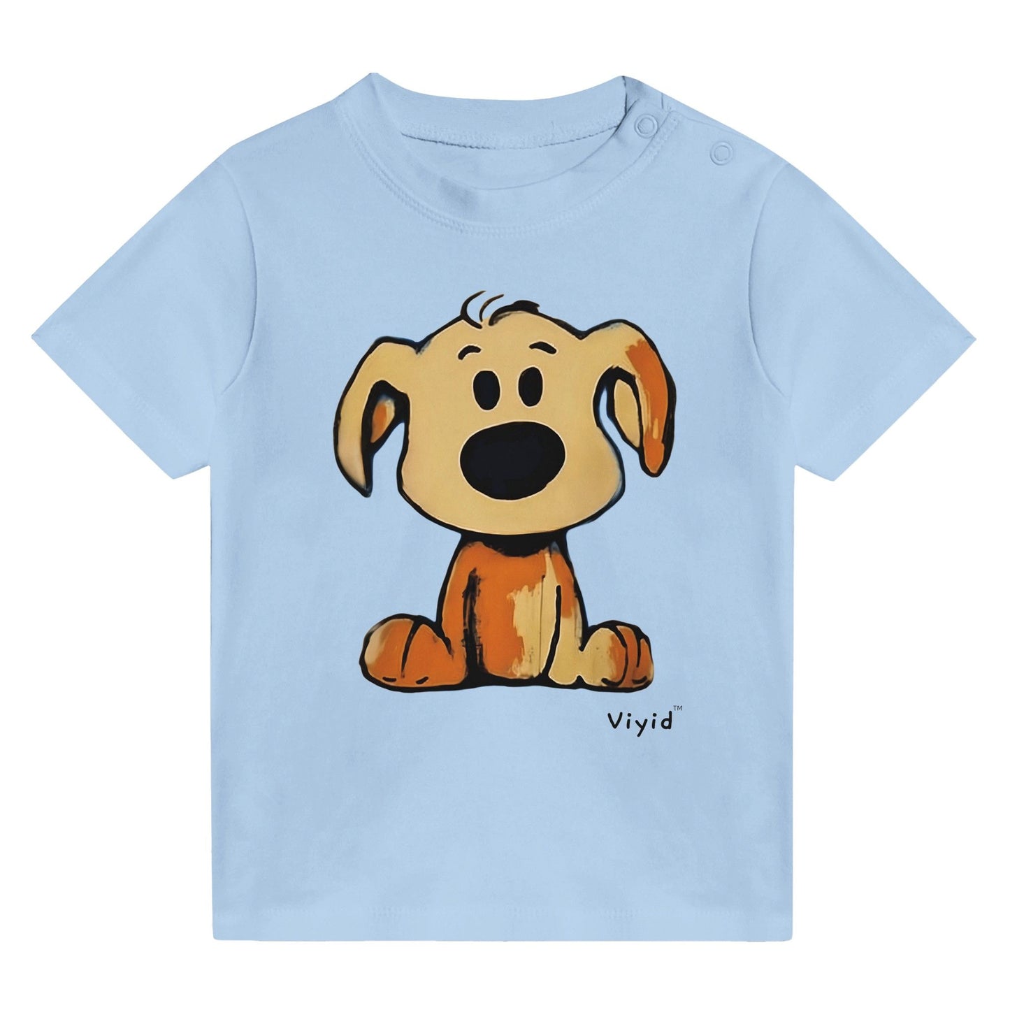 beagle cartoon dog baby t-shirt baby blue